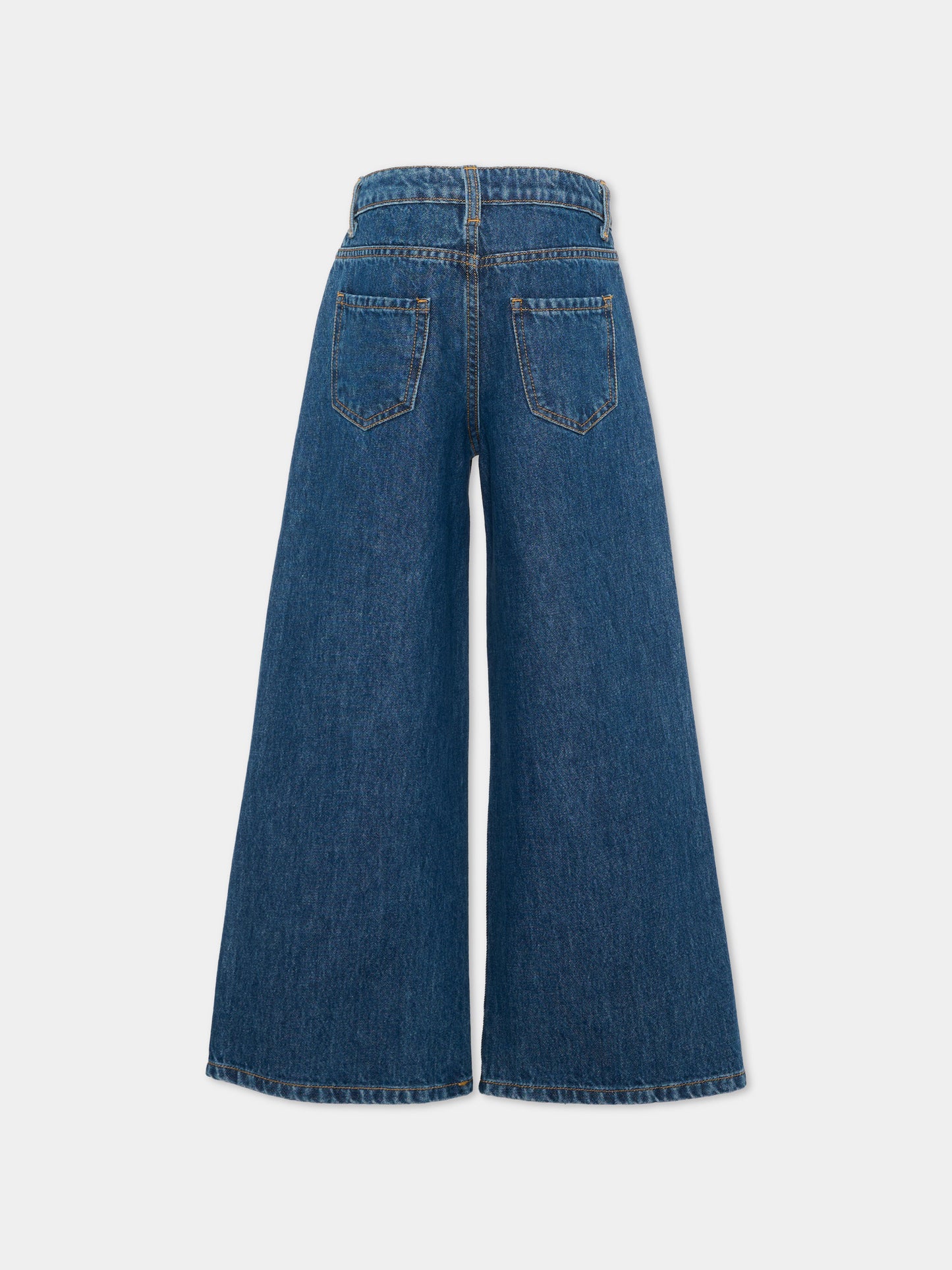 Jeans denim per bambina con strass,Roberto Cavalli Kids,CGA26018JE D.BLUE_MED