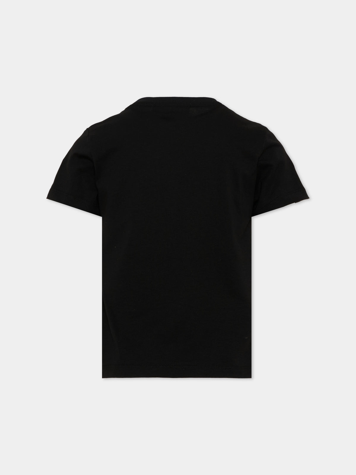 T-shirt nera per bambina con logo,Roberto Cavalli Kids,CGA26111TS BLACK