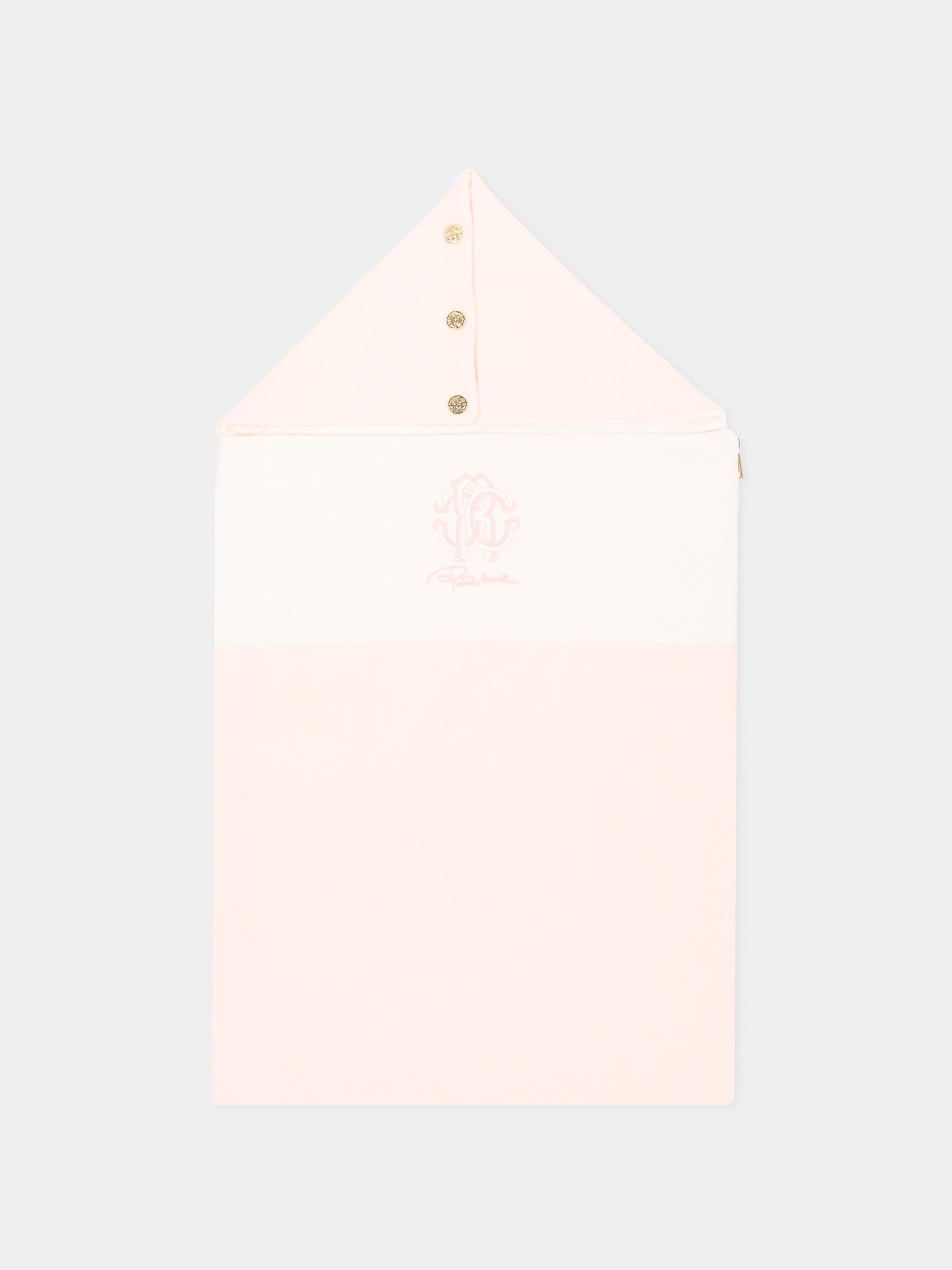 Sacco nanna rosa per neonata con logo,Roberto Cavalli Kids,CLA26049SN PINK_H/ACC