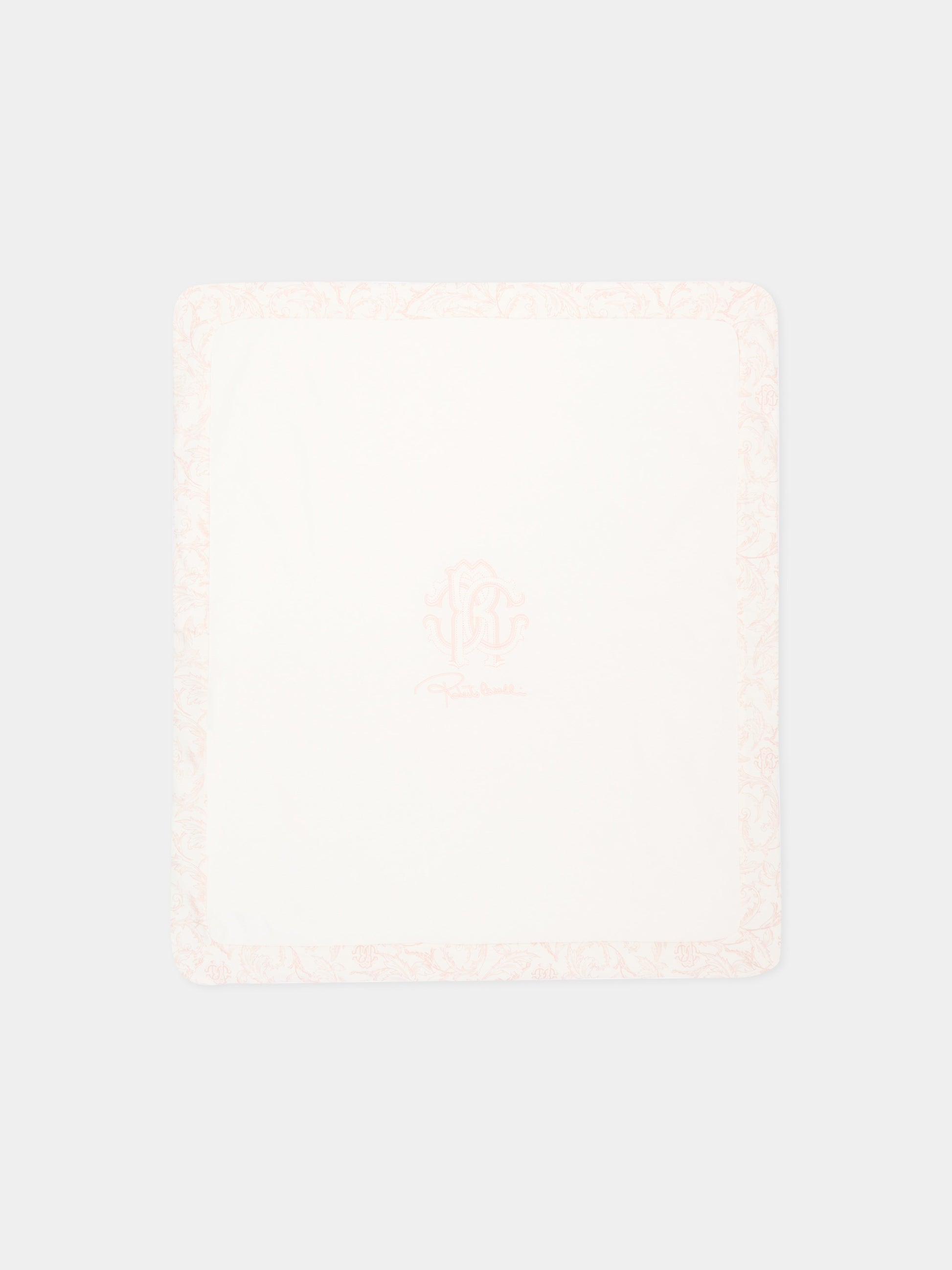 Coperta rosa per neonata con logo,Roberto Cavalli Kids,CLA26022CE AVV.ROSA