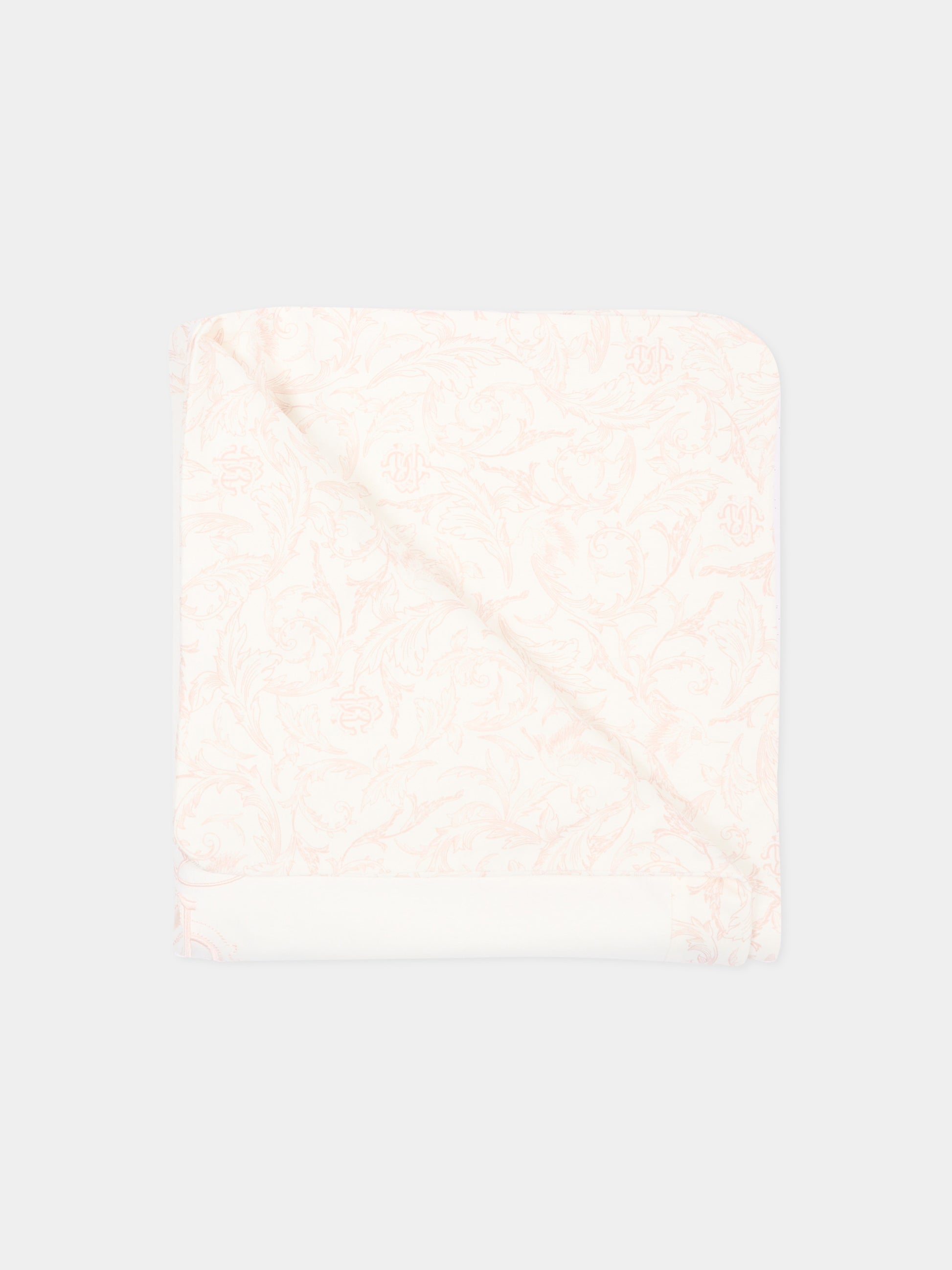 Coperta rosa per neonata con logo,Roberto Cavalli Kids,CLA26022CE AVV.ROSA