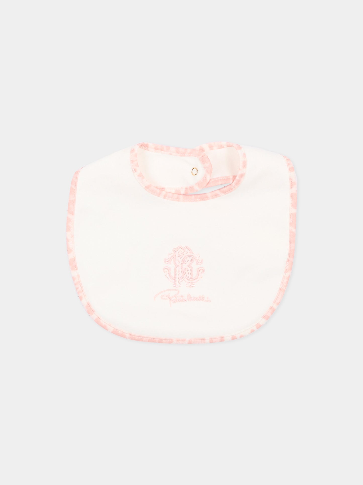 Set tutina rosa animalier per neonata con logo,Roberto Cavalli Kids,CLA26027TU GIAG.R/ACC