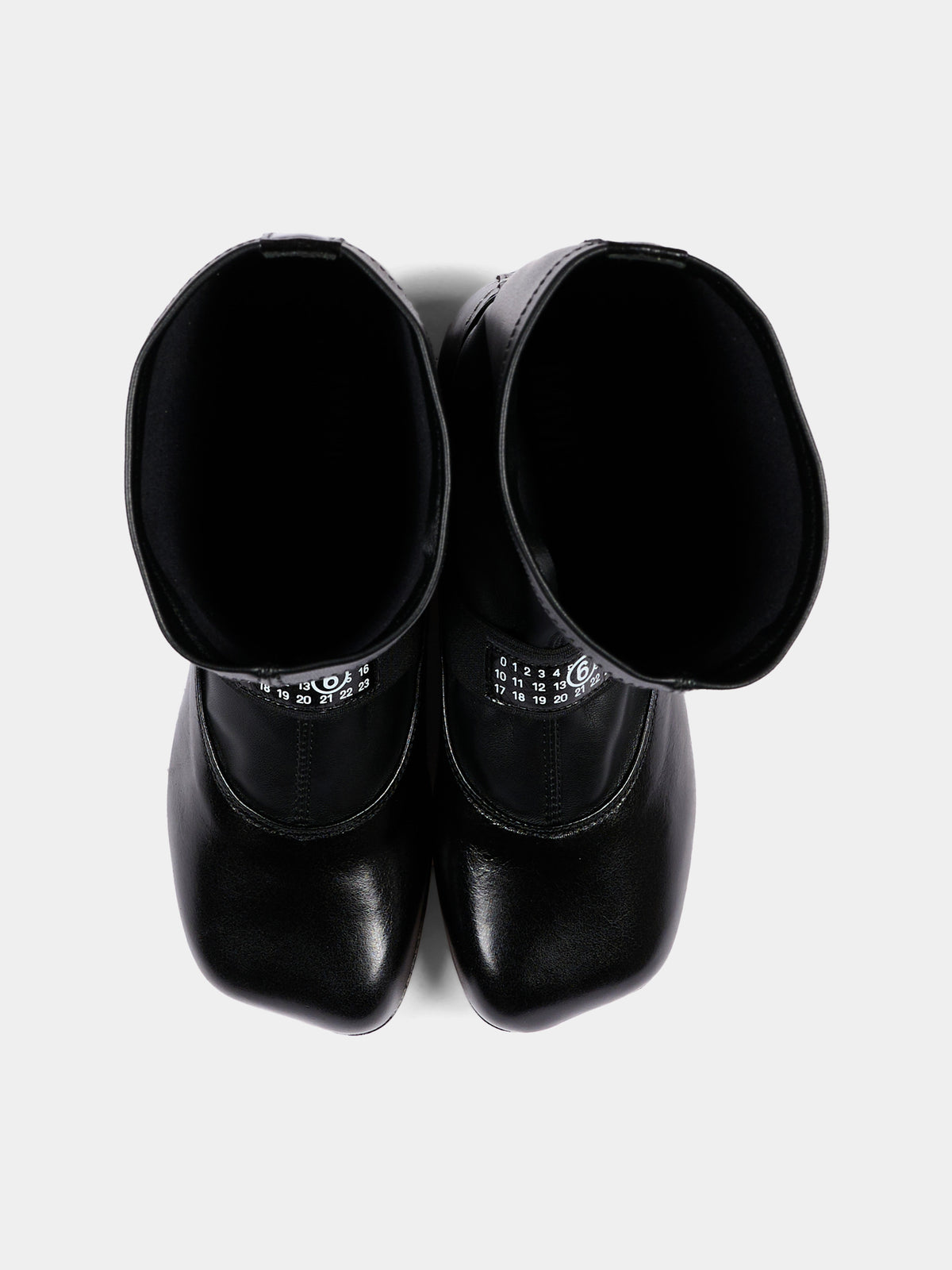 Stivale nero per bambina con logo,Mm6 Maison Margiela,83896 VAR1