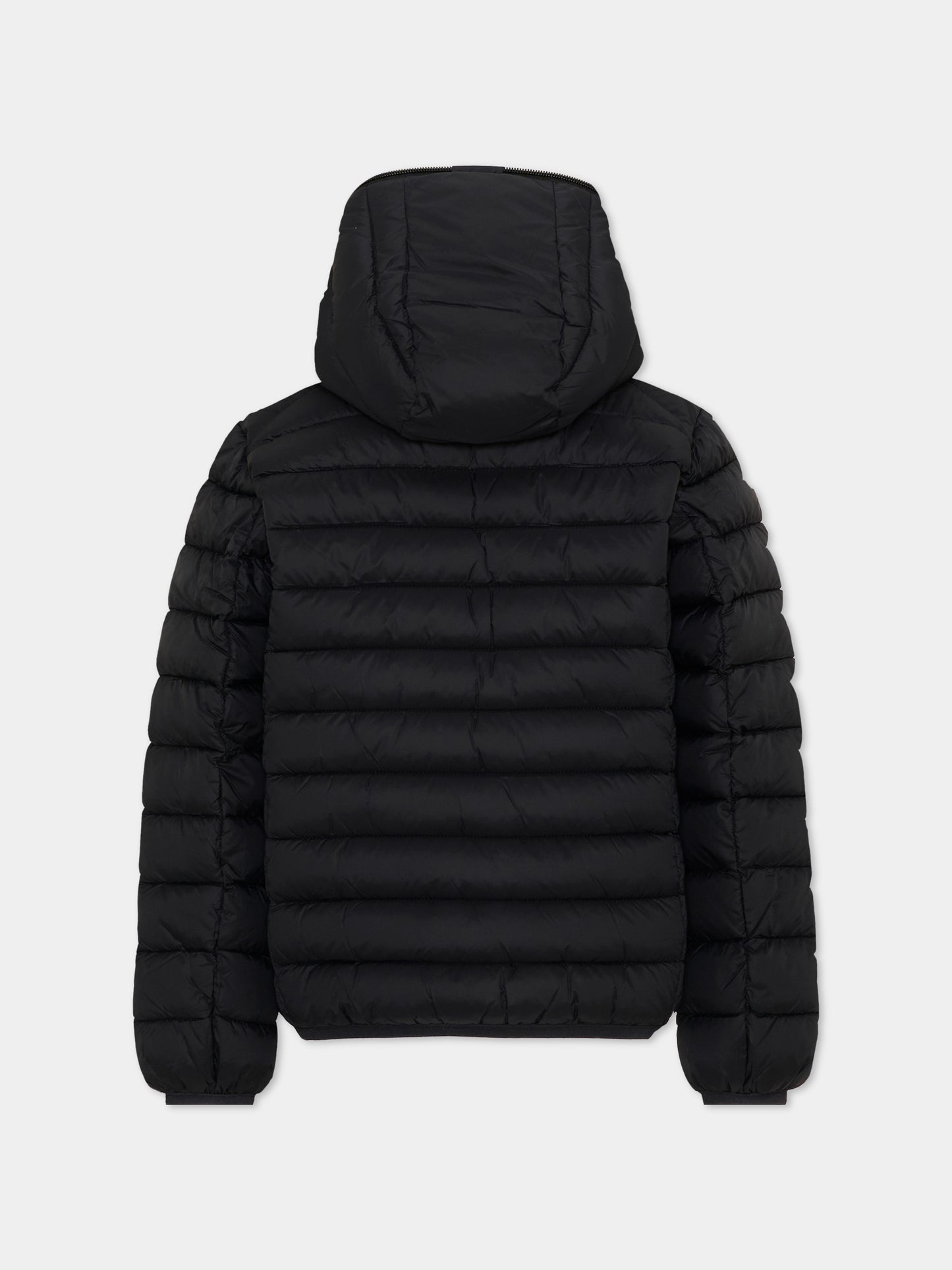Piumino nero Dony per bambino con patch logo,Save The Duck Kids,J30650B GIGA23 10000