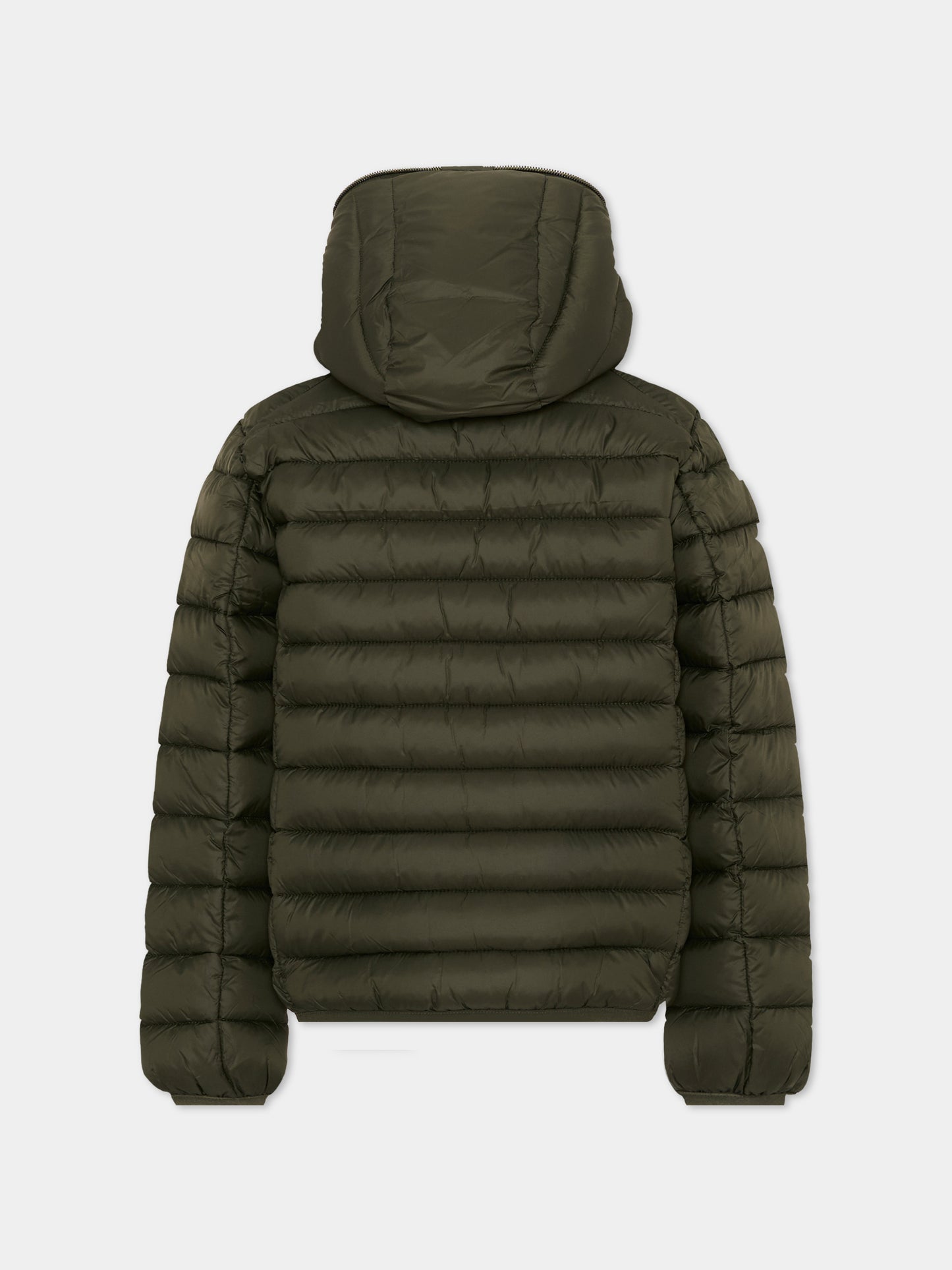 Piumino verde Dony per bambino con patch logo,Save The Duck Kids,J30650B GIGA23 50071