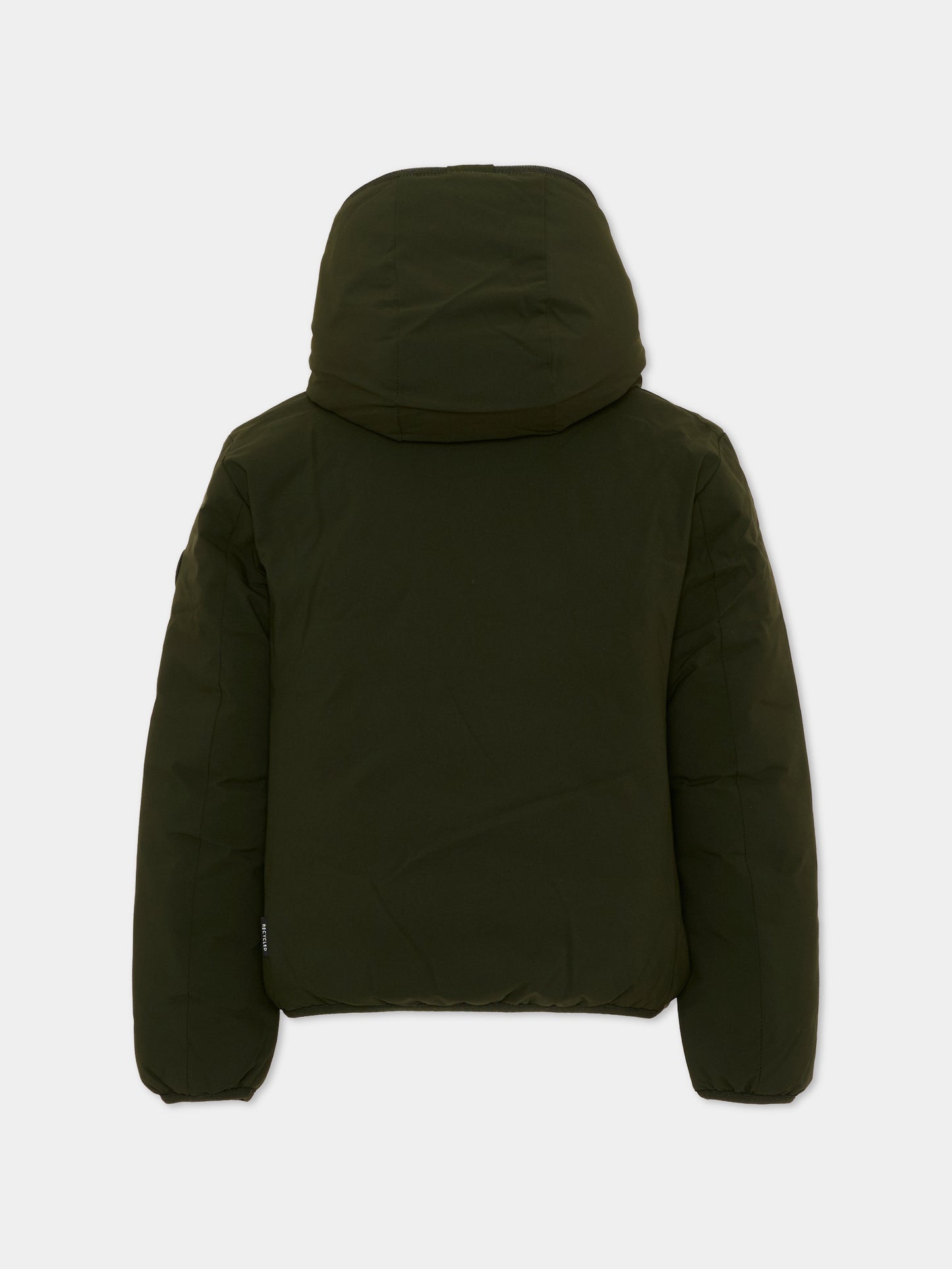 Piumino Oliver verde per bambini con logo,Save The Duck Kids,J33600B MATT21 50071