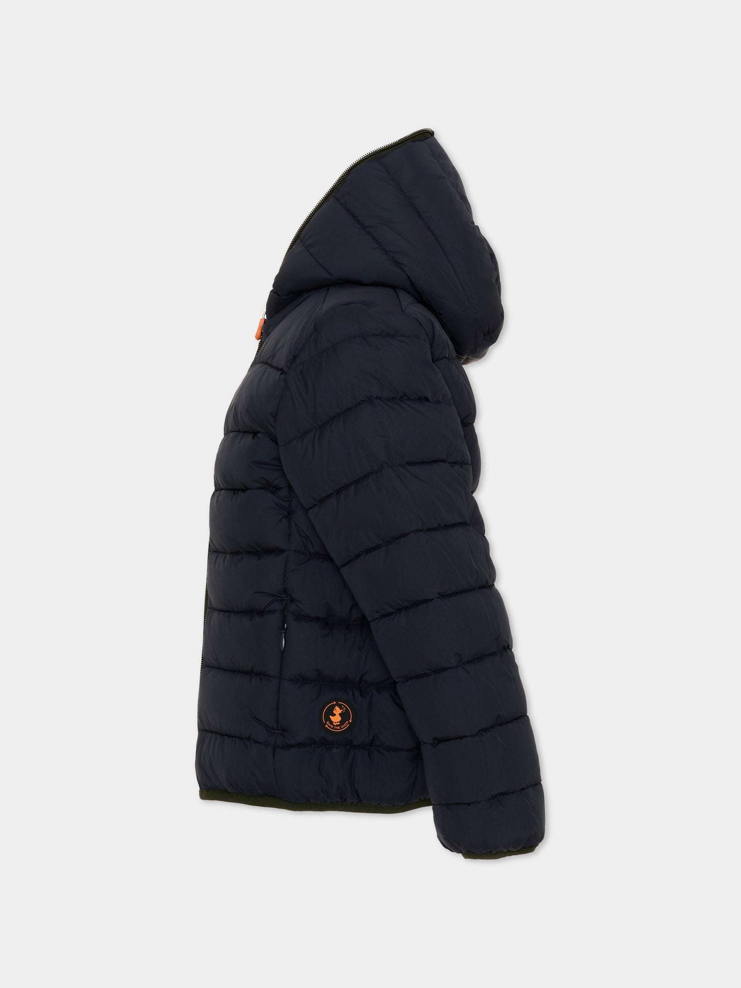 Piumino Oliver verde per bambini con logo,Save The Duck Kids,J33600B MATT21 50071