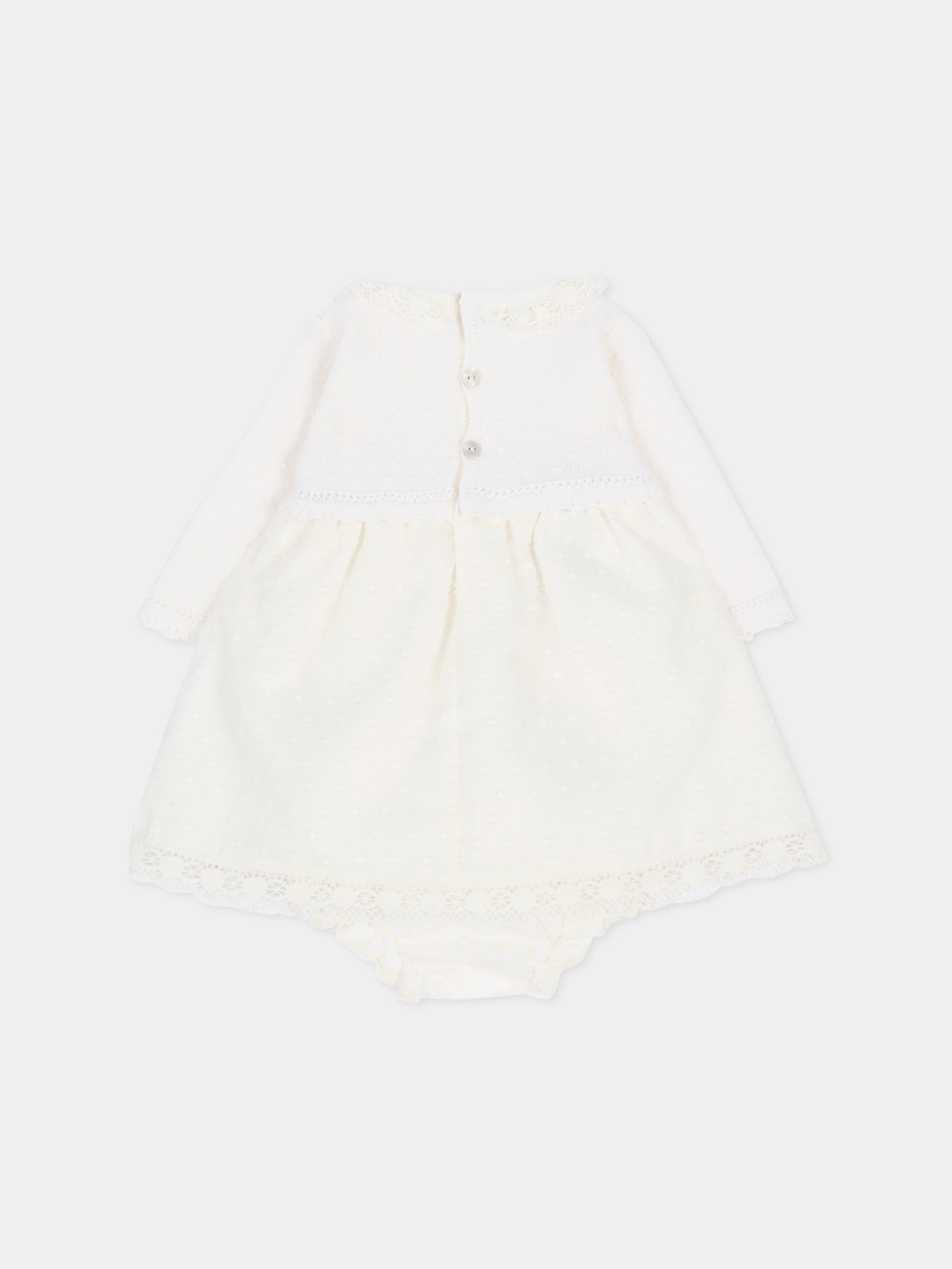 Abito elegante avorio per neonata,Paz Rodríguez,104 114017 6060 H56
