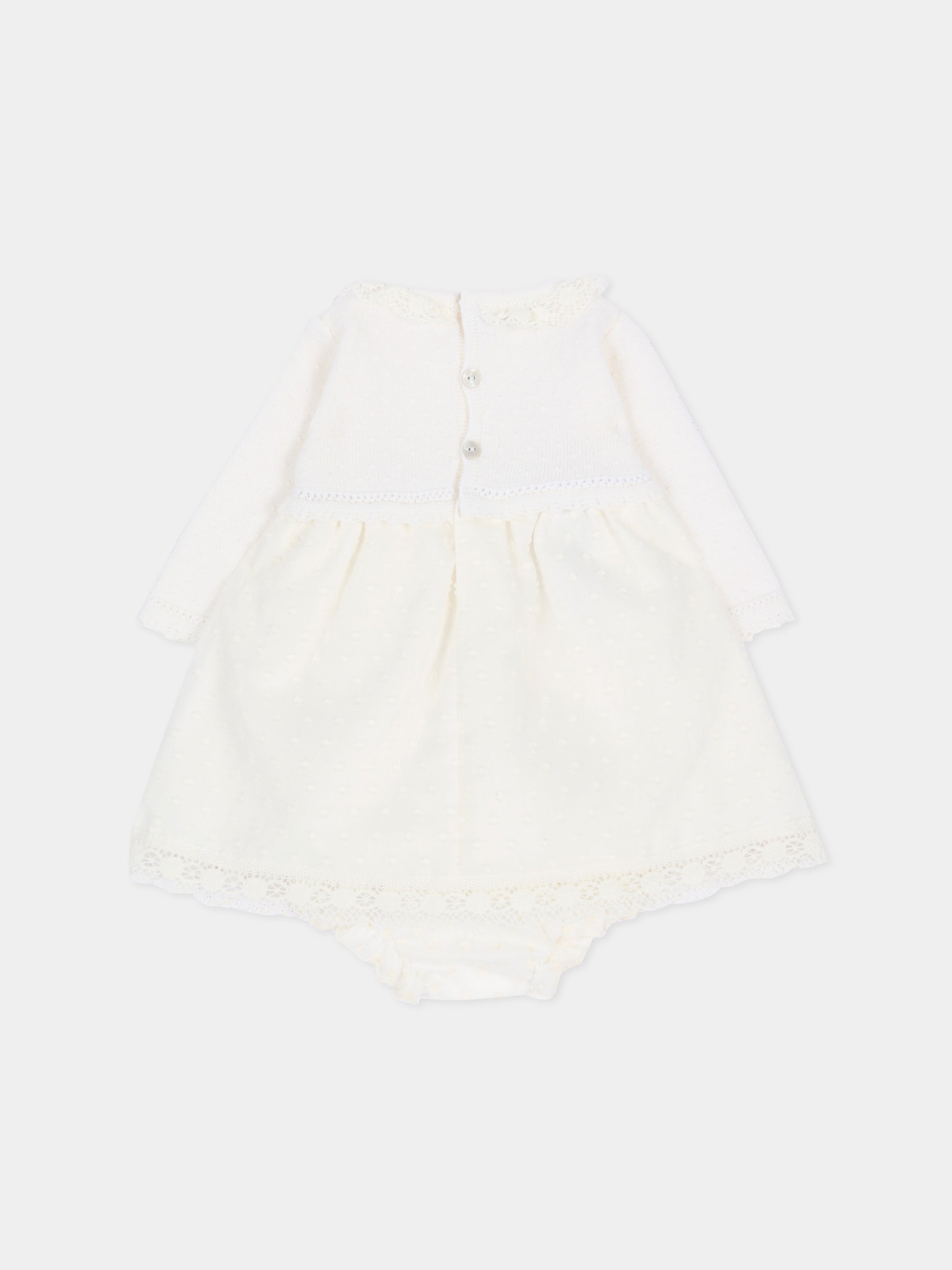 Abito elegante avorio per neonata,Paz Rodríguez,104 114017 6060 H56