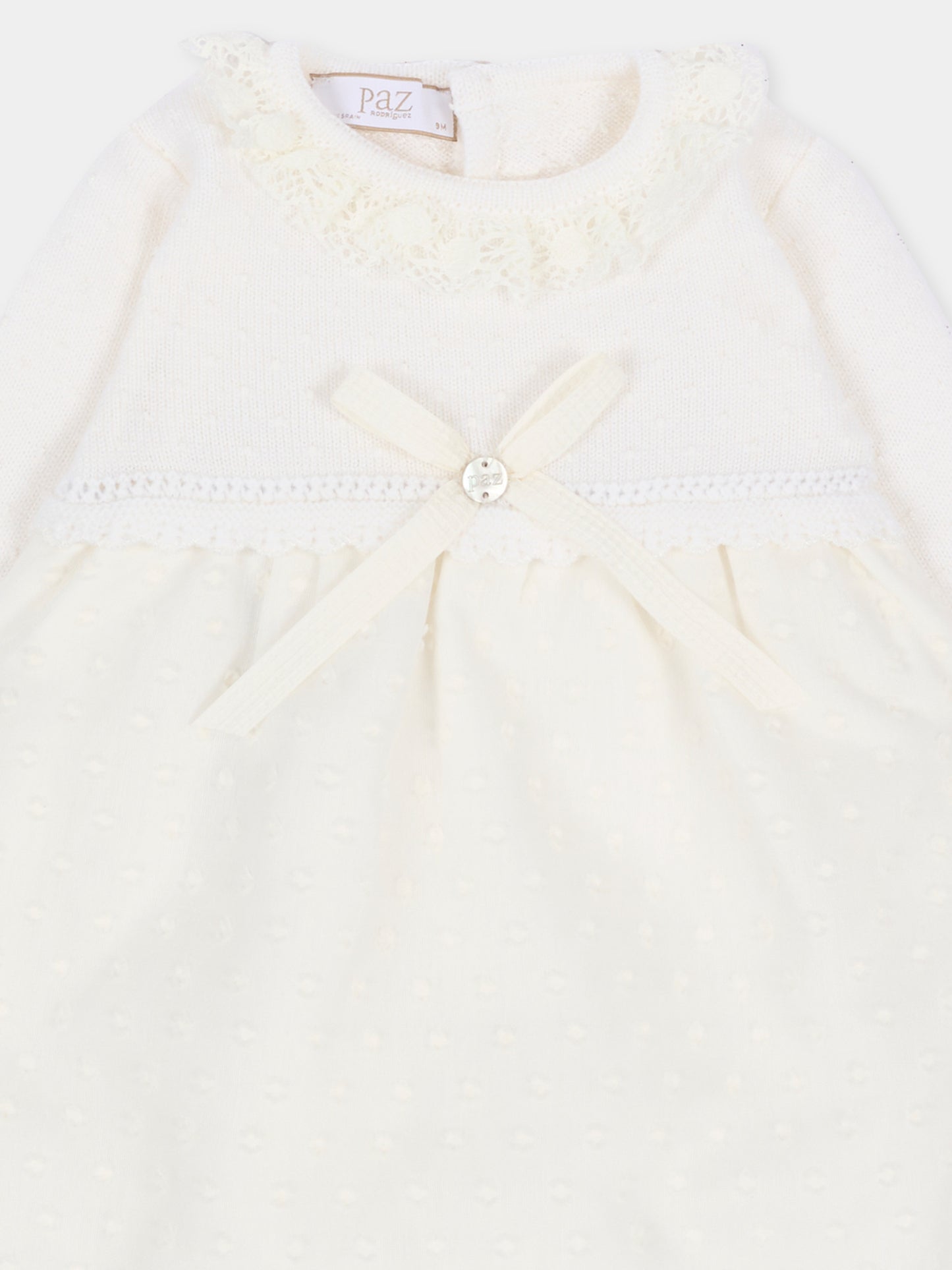 Abito elegante avorio per neonata,Paz Rodríguez,104 114017 6060 H56