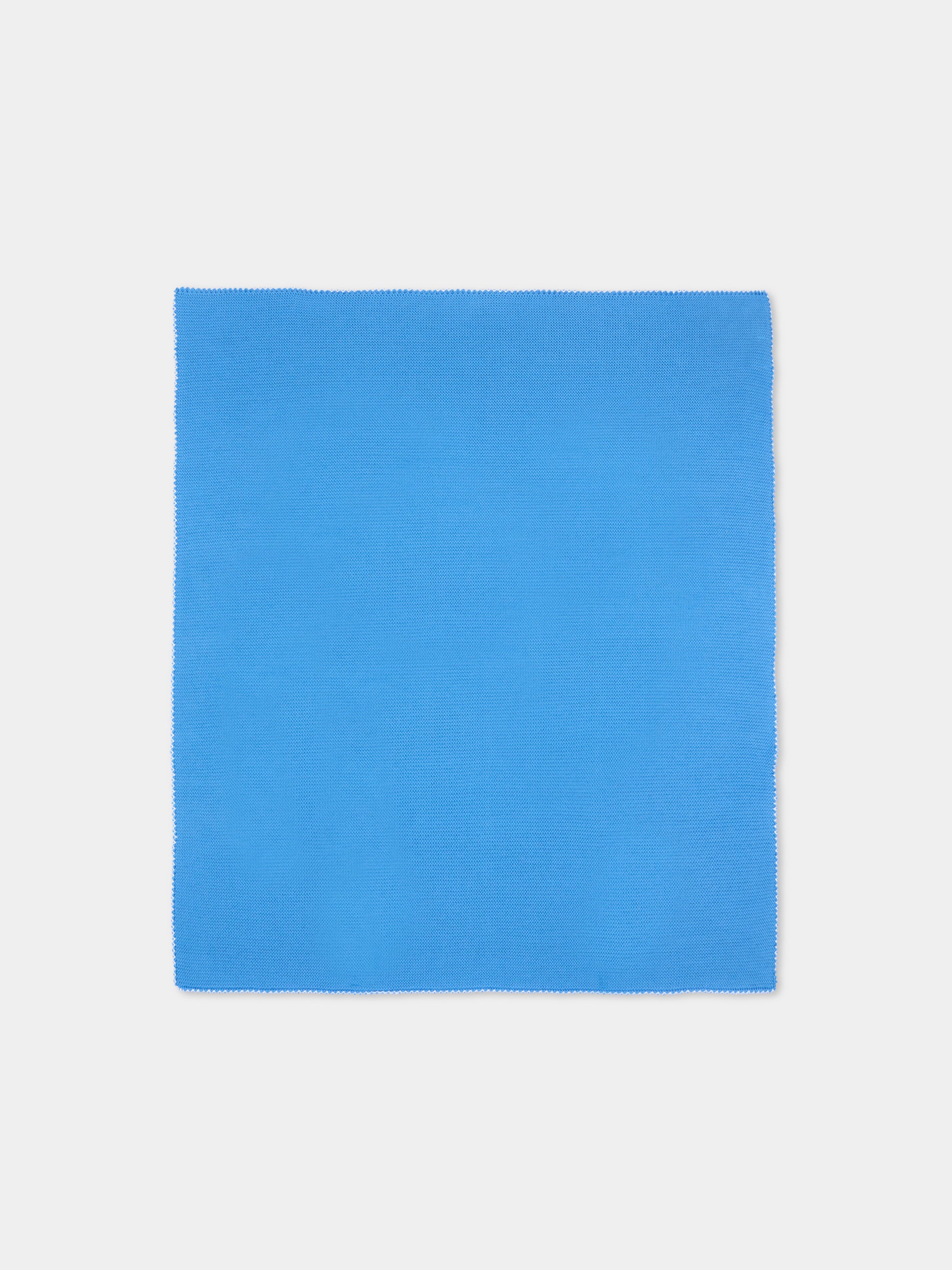 Coperta azzurra per neonato tricot,Little Bear,3100 AZZURRO/BCO
