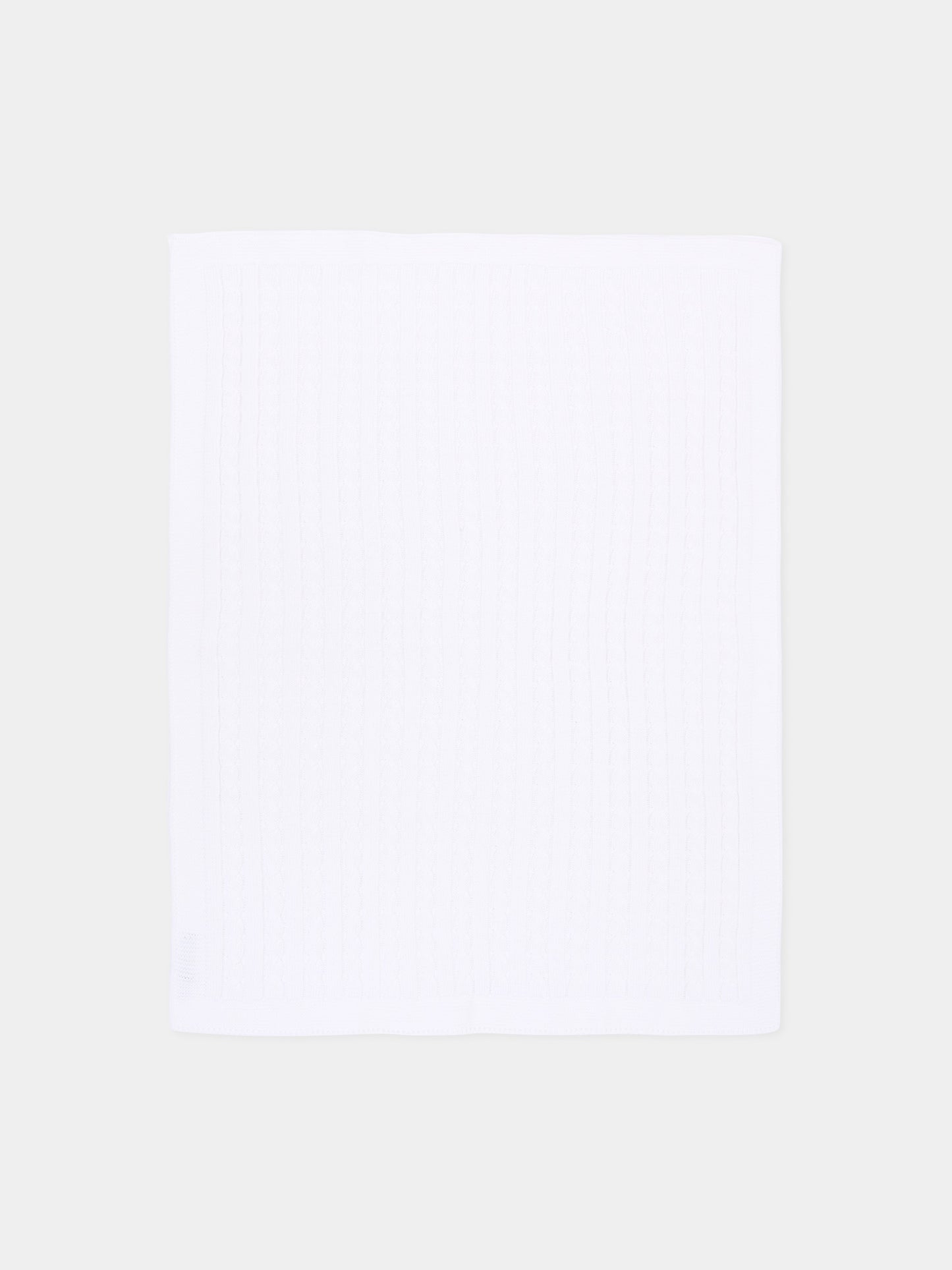 Coperta bianca per neonati a trecce,Little Bear,3107 BIANCO
