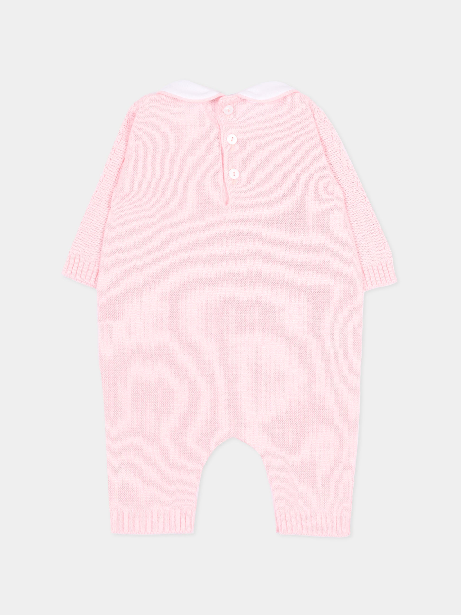 Tutina rosa per neonata a trecce,Little Bear,3108 ROSA M