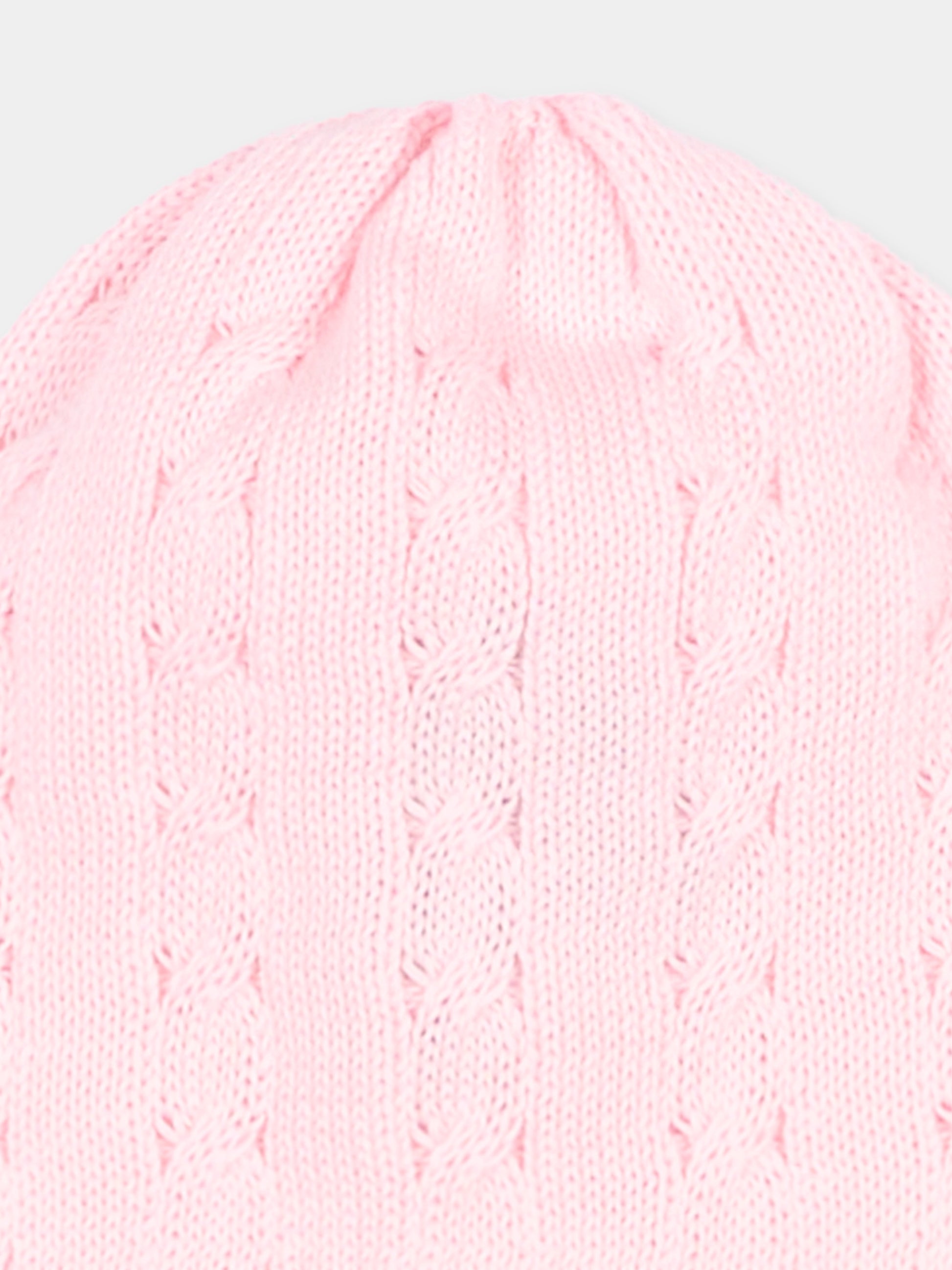 Cappellino rosa per neonata a trecce,Little Bear,3112 ROSA M