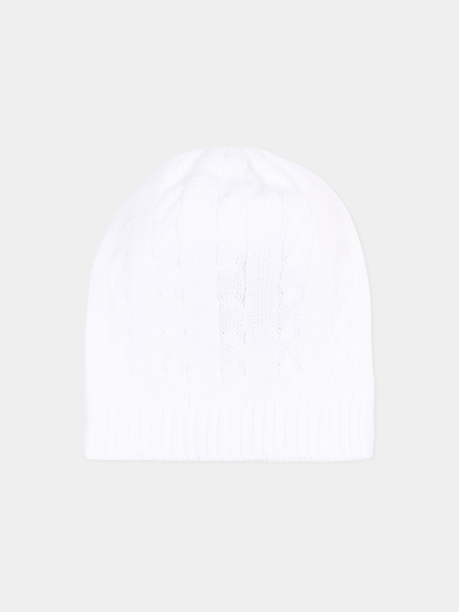 Cappello bianco per neonati a trecce,Little Bear,3112 BIANCO