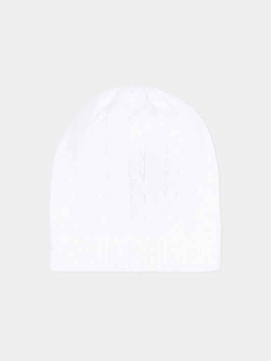 Cappello bianco per neonati a trecce,Little Bear,3112 BIANCO