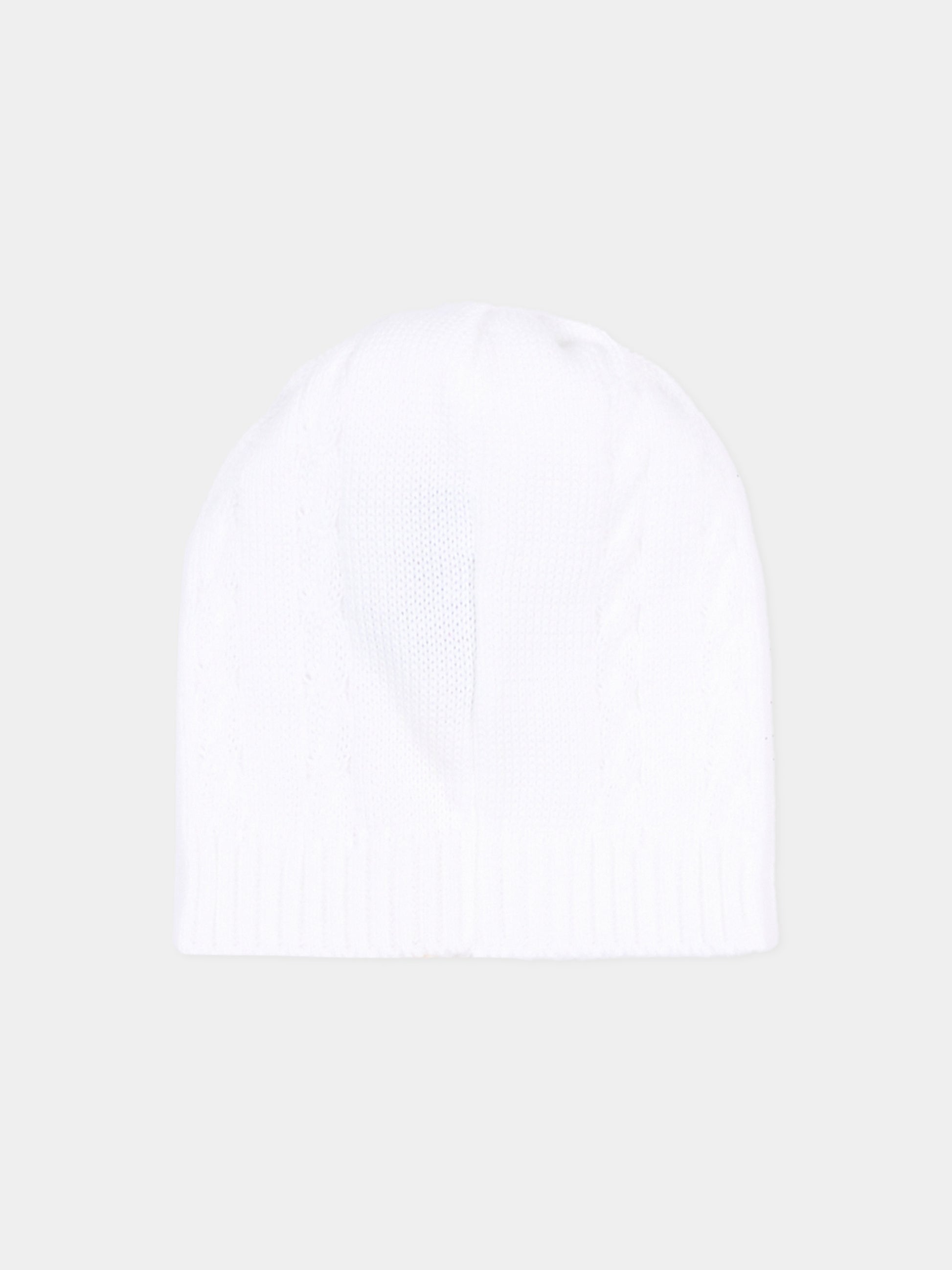 Cappello bianco per neonati a trecce,Little Bear,3112 BIANCO