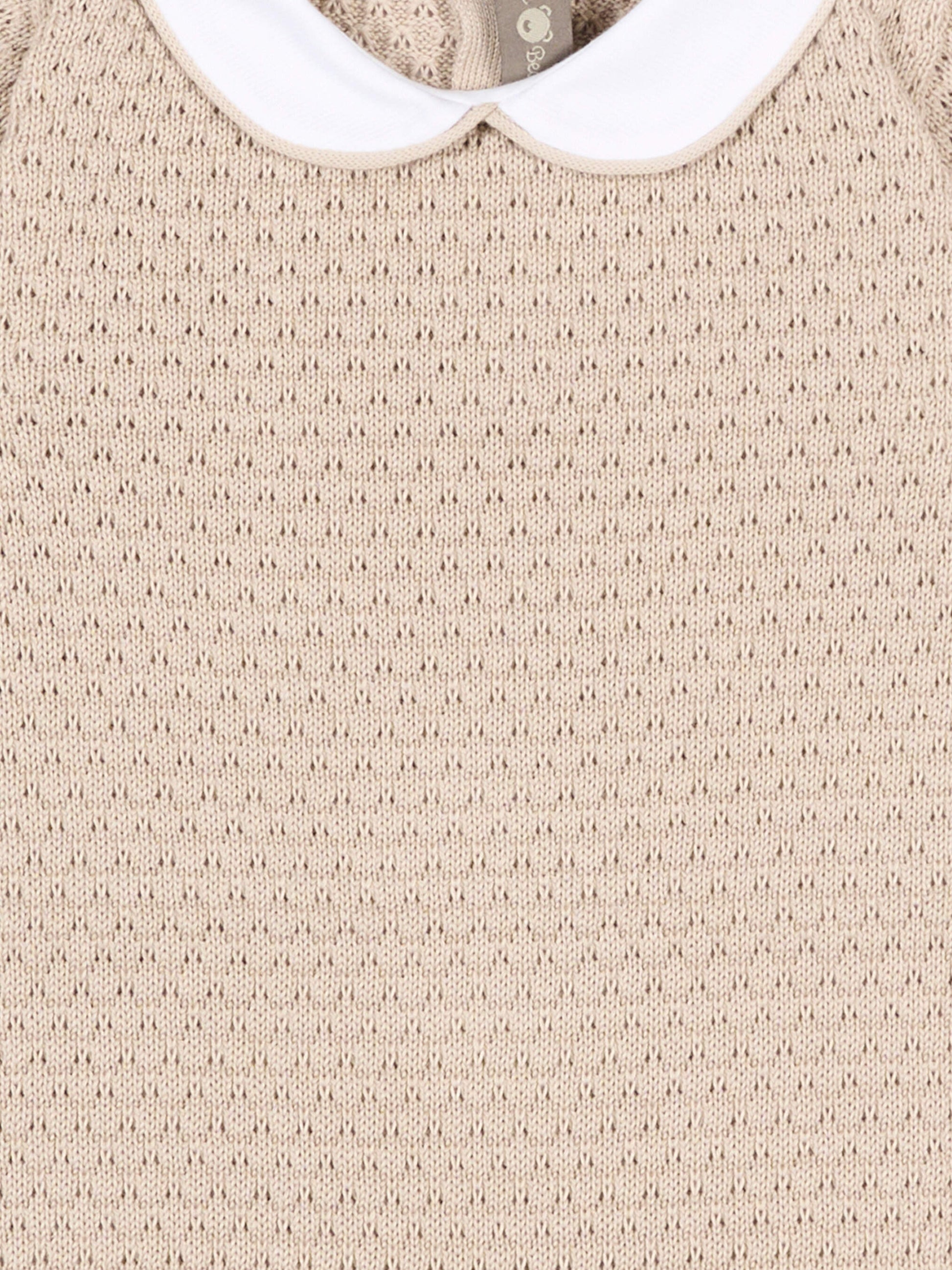 Pagliaccetto beige per neonati traforato,Little Bear,3114 CORDA