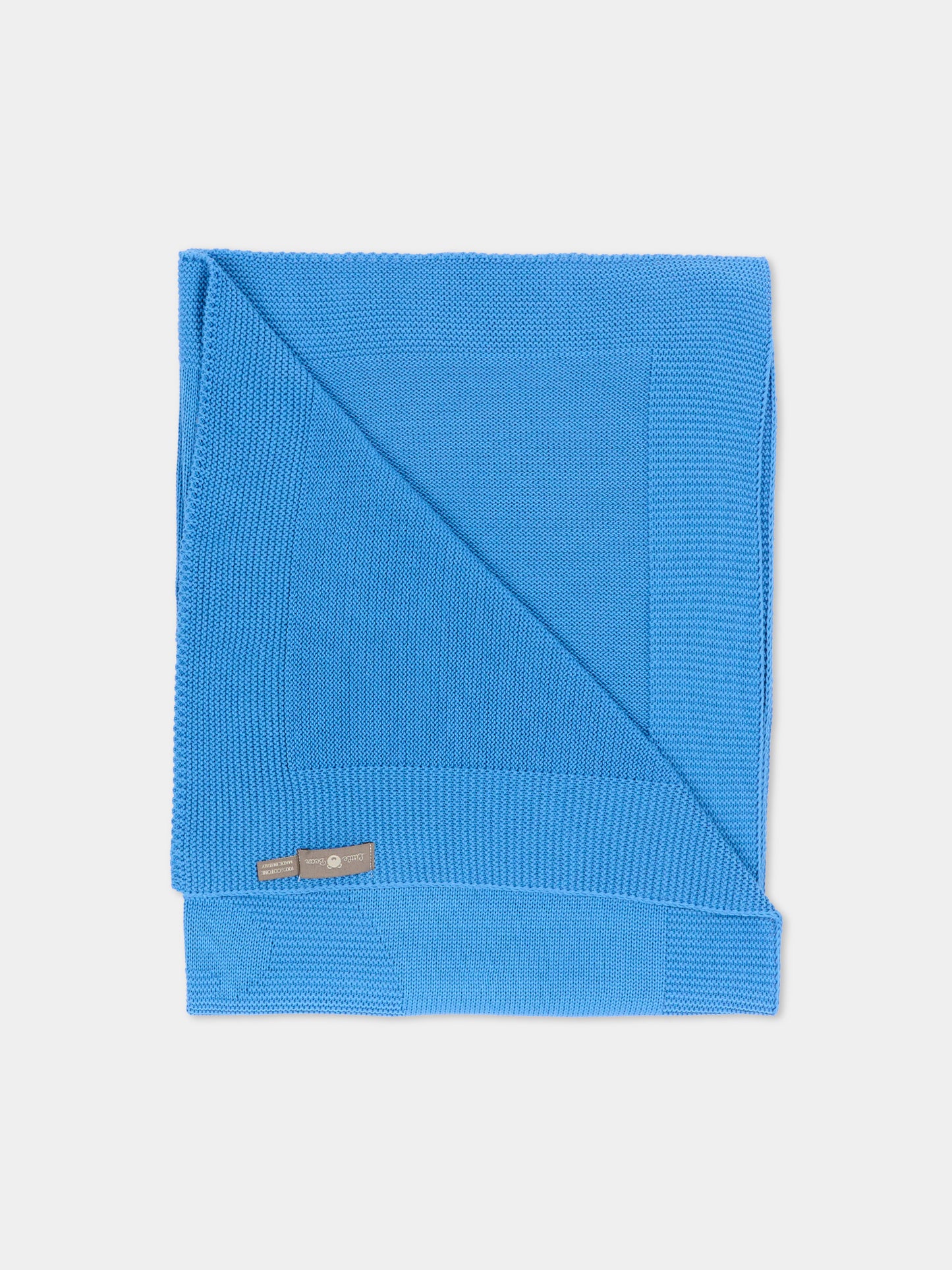 Coperta azzurra per neonato con orsetto,Little Bear,3119 AZZURRO