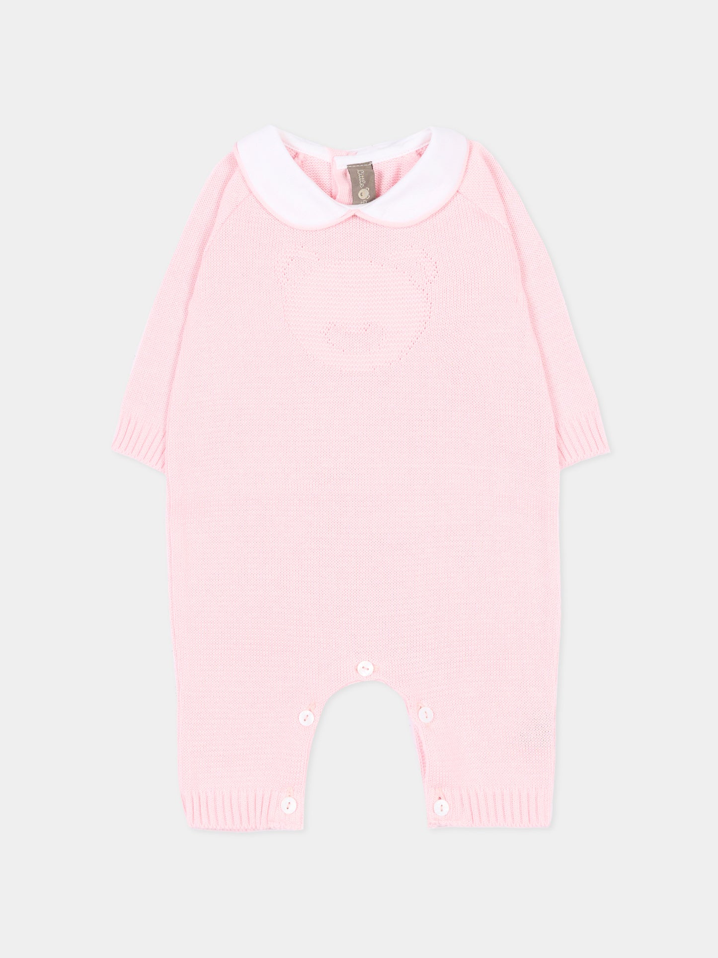 Tutina rosa per neonata con orsetto,Little Bear,3141 ROSA M