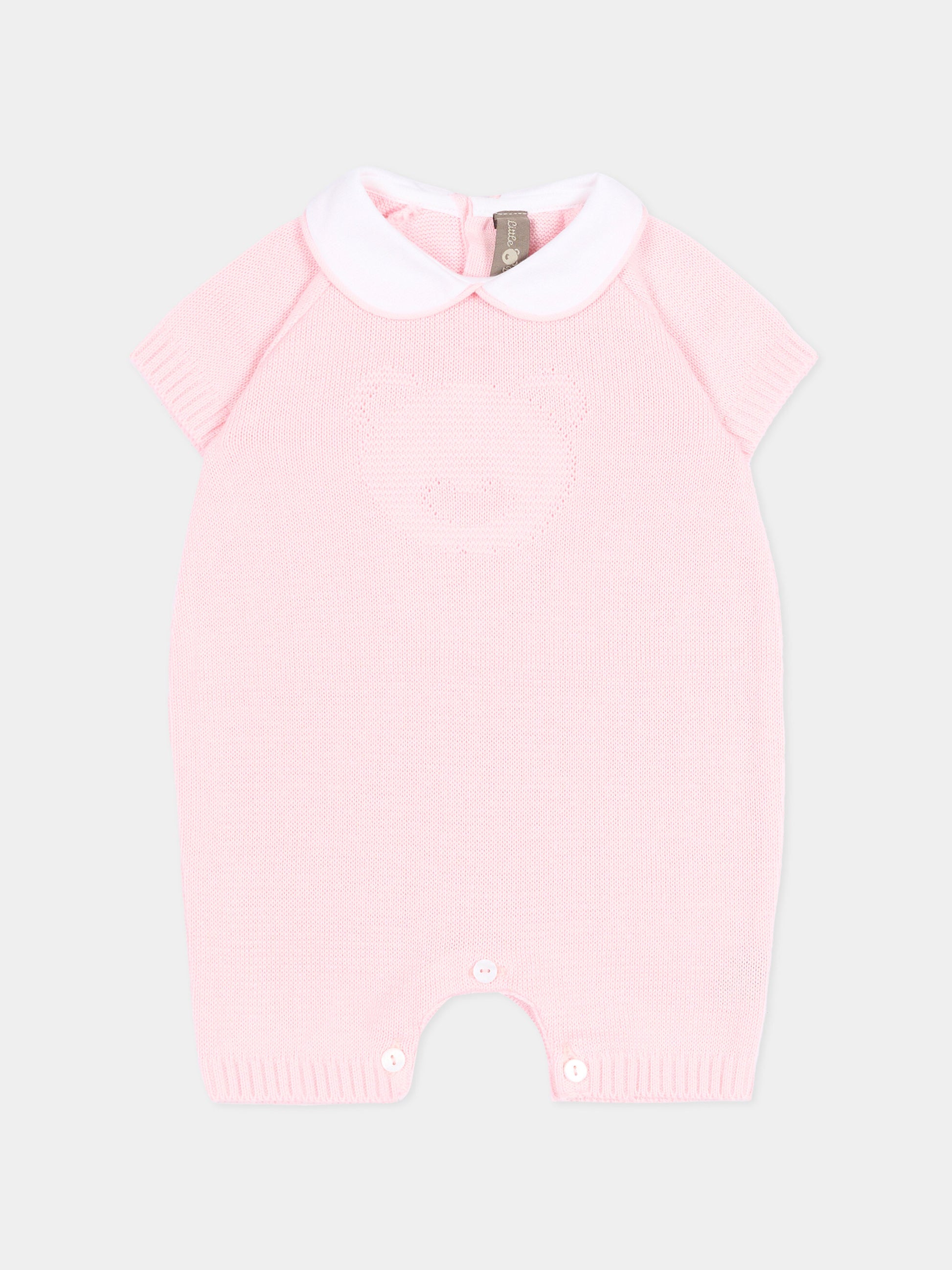 Pagliaccetto rosa per neonata con orsetto,Little Bear,3120 ROSA M