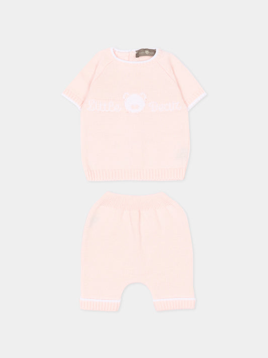 Completo nascita rosa per neonata con logo,Little Bear,3124 CIPRIA/BCO