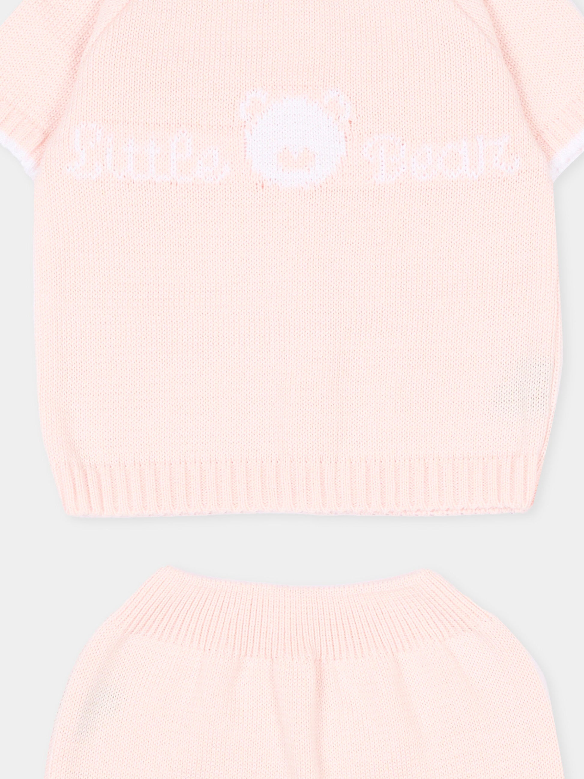 Completo nascita rosa per neonata con logo,Little Bear,3124 CIPRIA/BCO