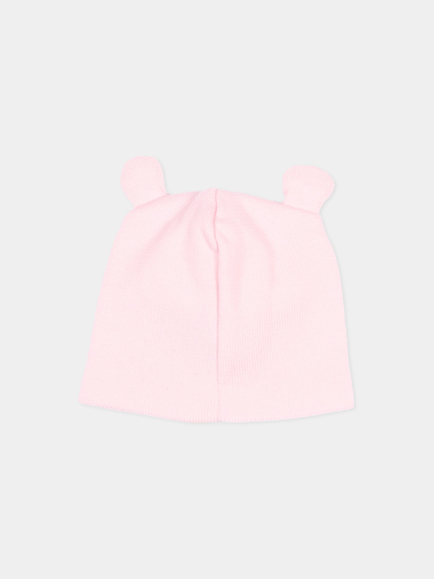 Cappellino rosa per neonata con orecchie,Little Bear,3139 ROSA M/BCO