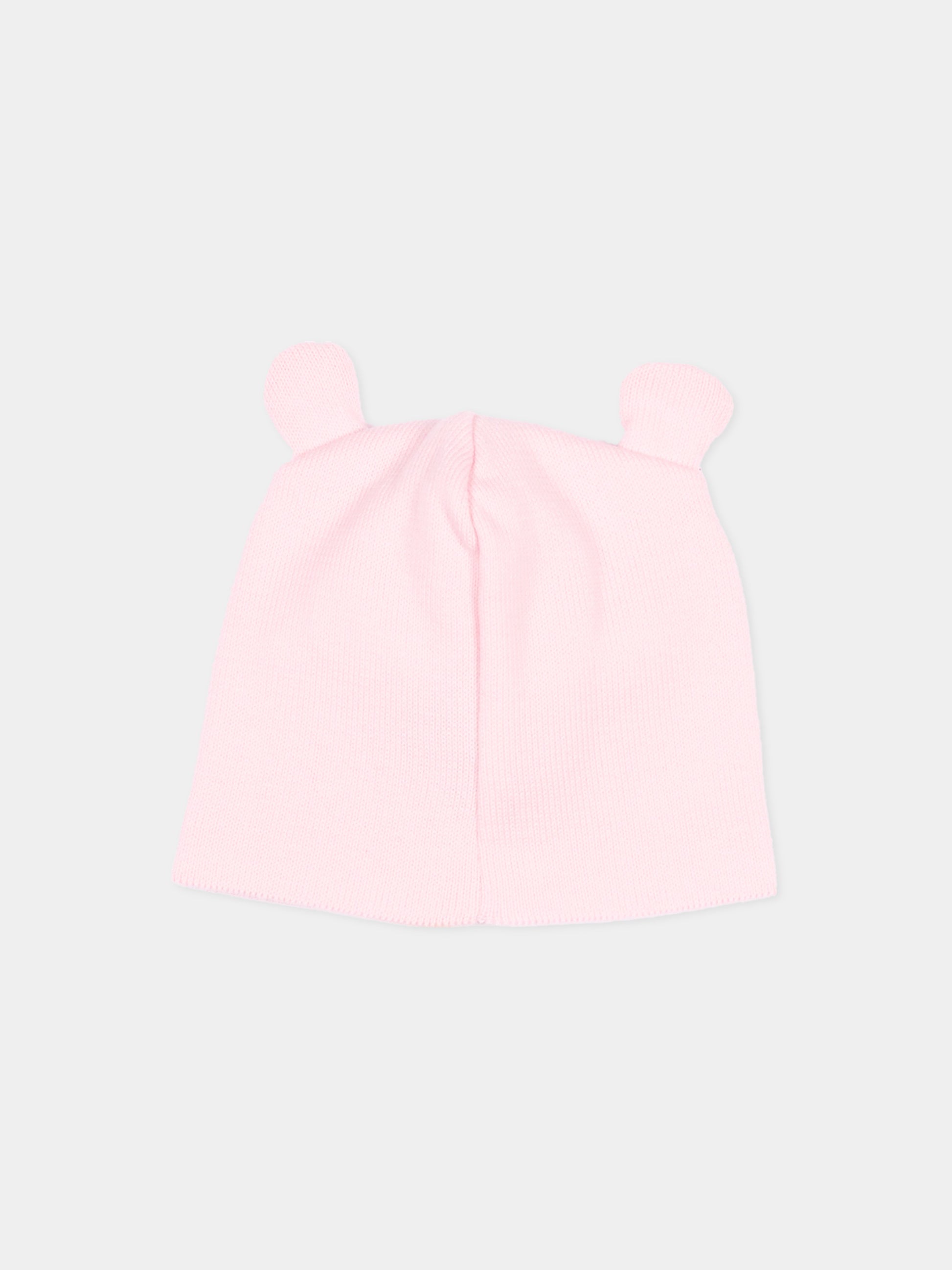 Cappellino rosa per neonata con orecchie,Little Bear,3139 ROSA M/BCO
