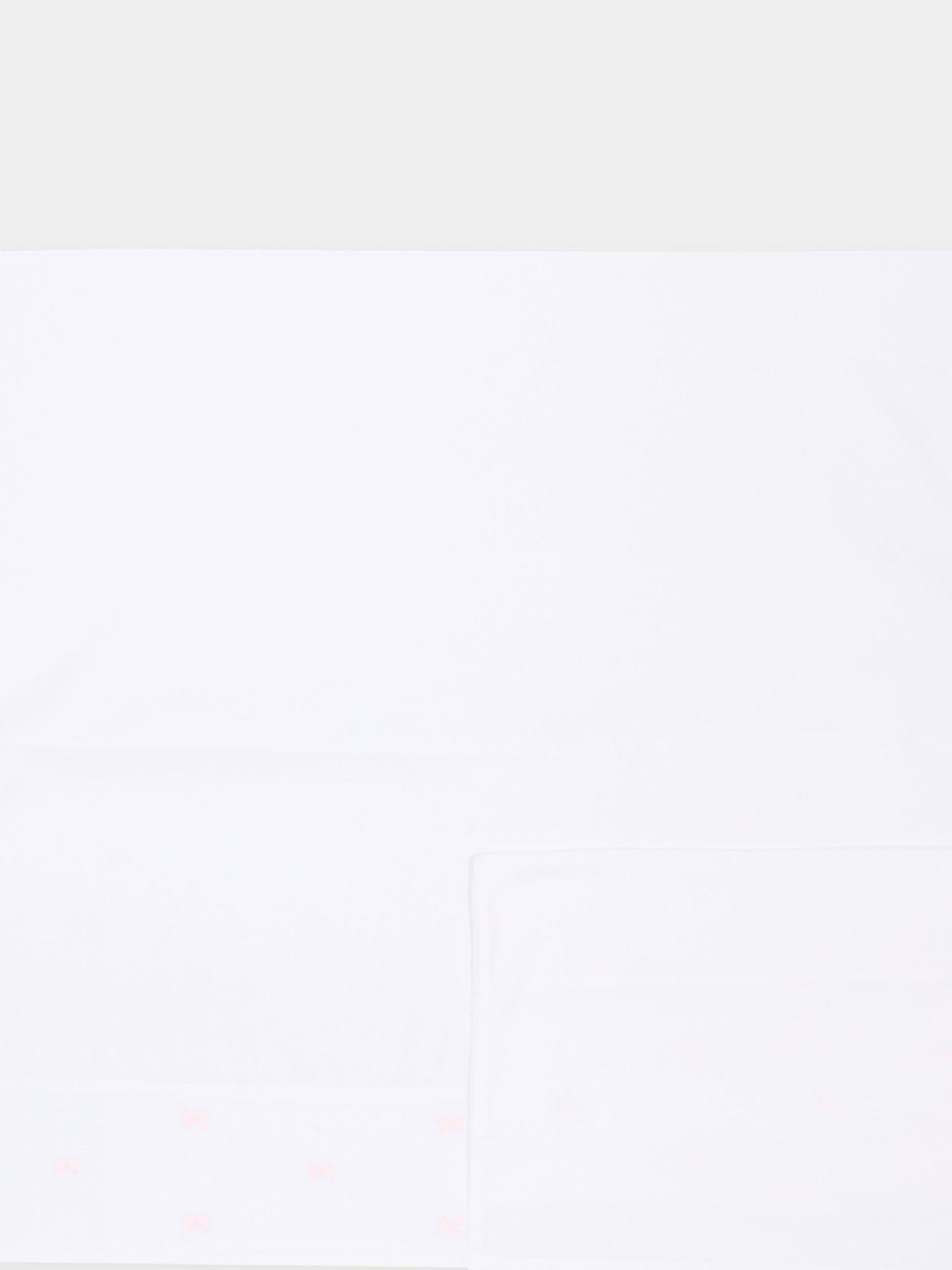 Lenzuola bianche per neonata con fiocchi,Little Bear,2041 BCO/ROSA