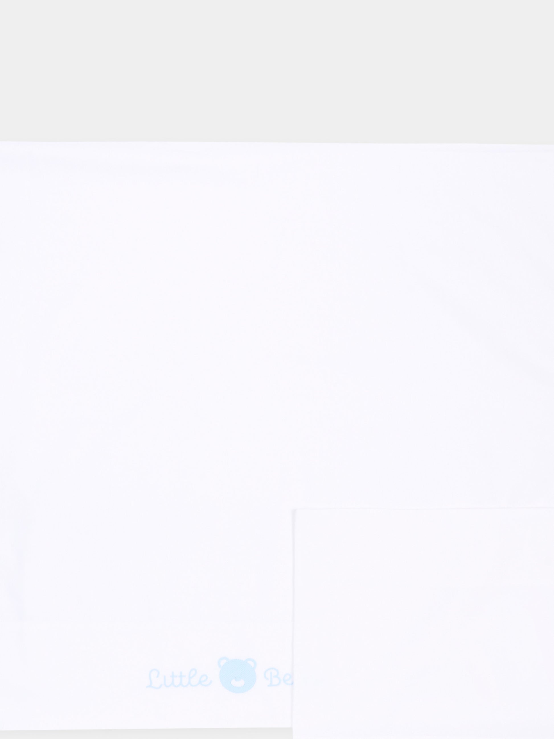 Lenzuola bianco per neonato con orsetti,Little Bear,2044 BCO/CIELO