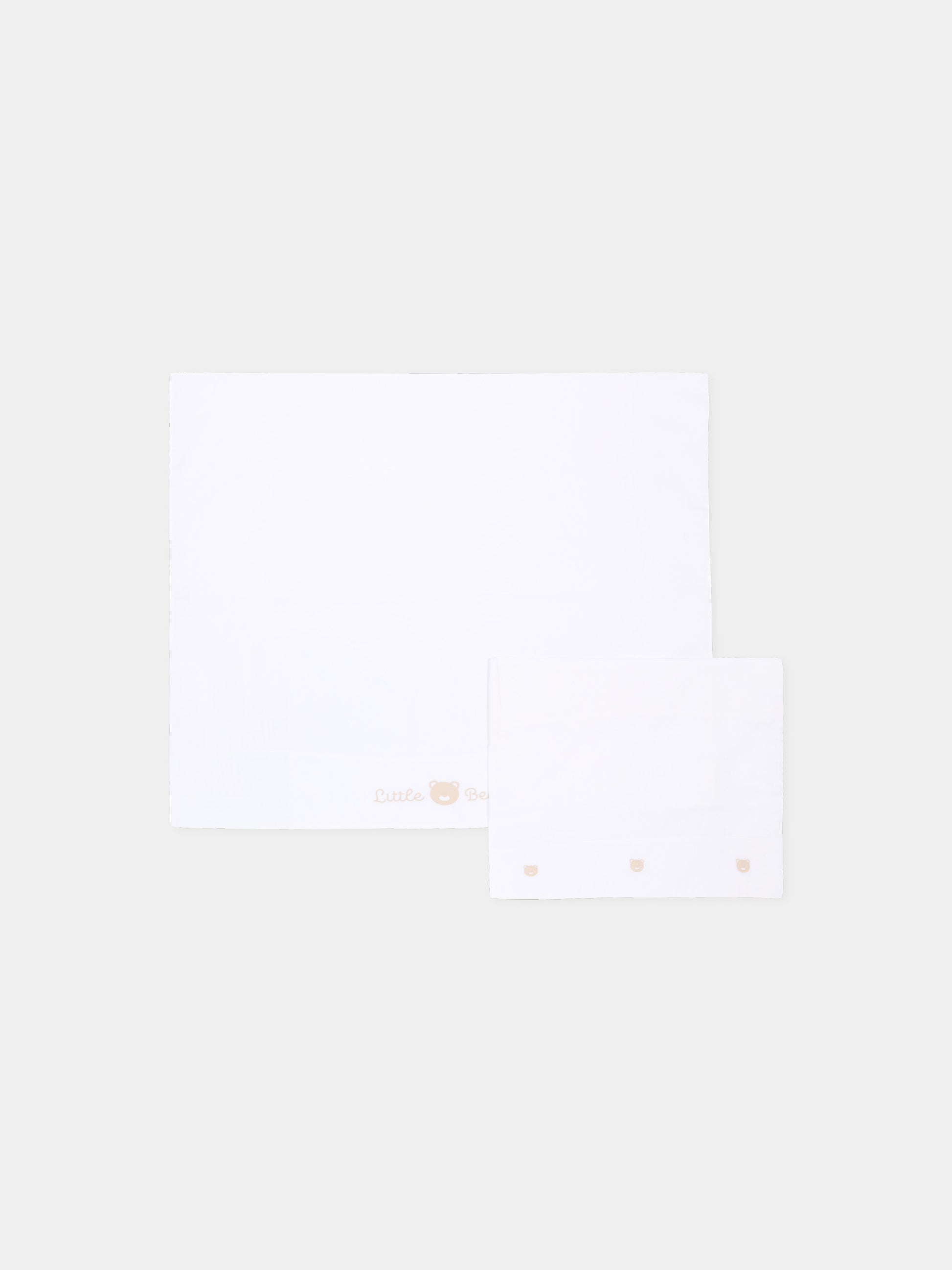Lenzuola bianco per neonati con orsetti,Little Bear,2044 BCO/CORDA