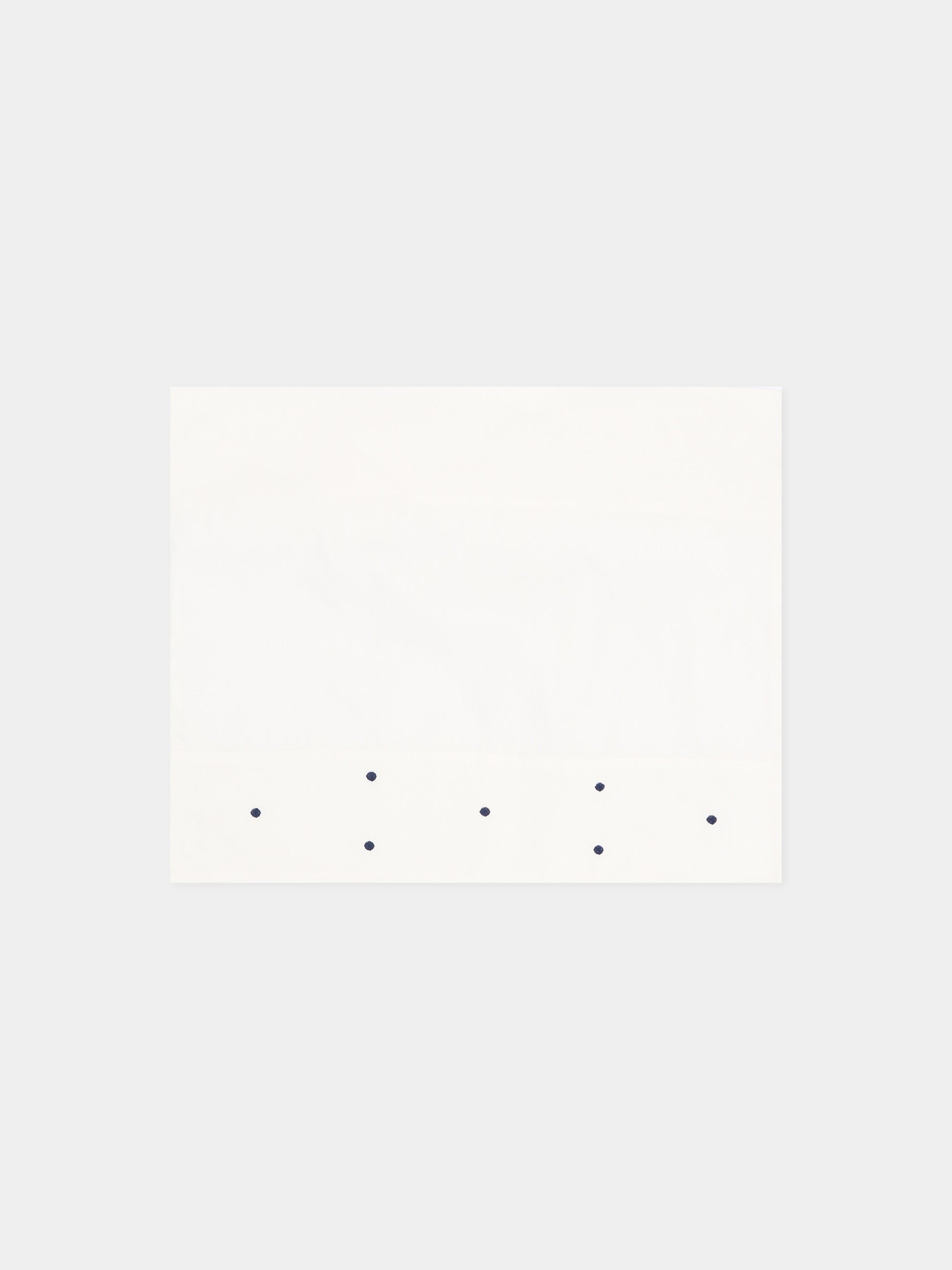 Lenzuola avorio per neonato con pois blu,Little Bear,2040 BCO/BLU