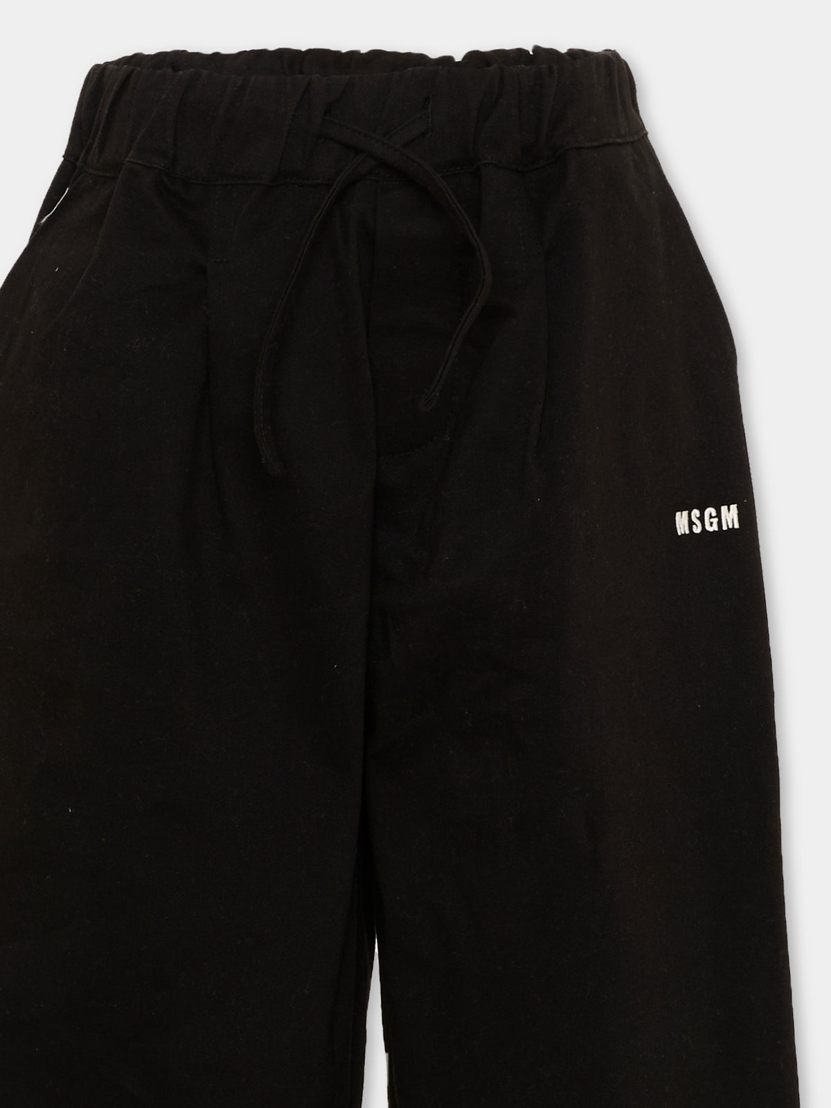 Pantaloni neri per bambino con logo,Msgm Kids,F6MSJBPA302 110