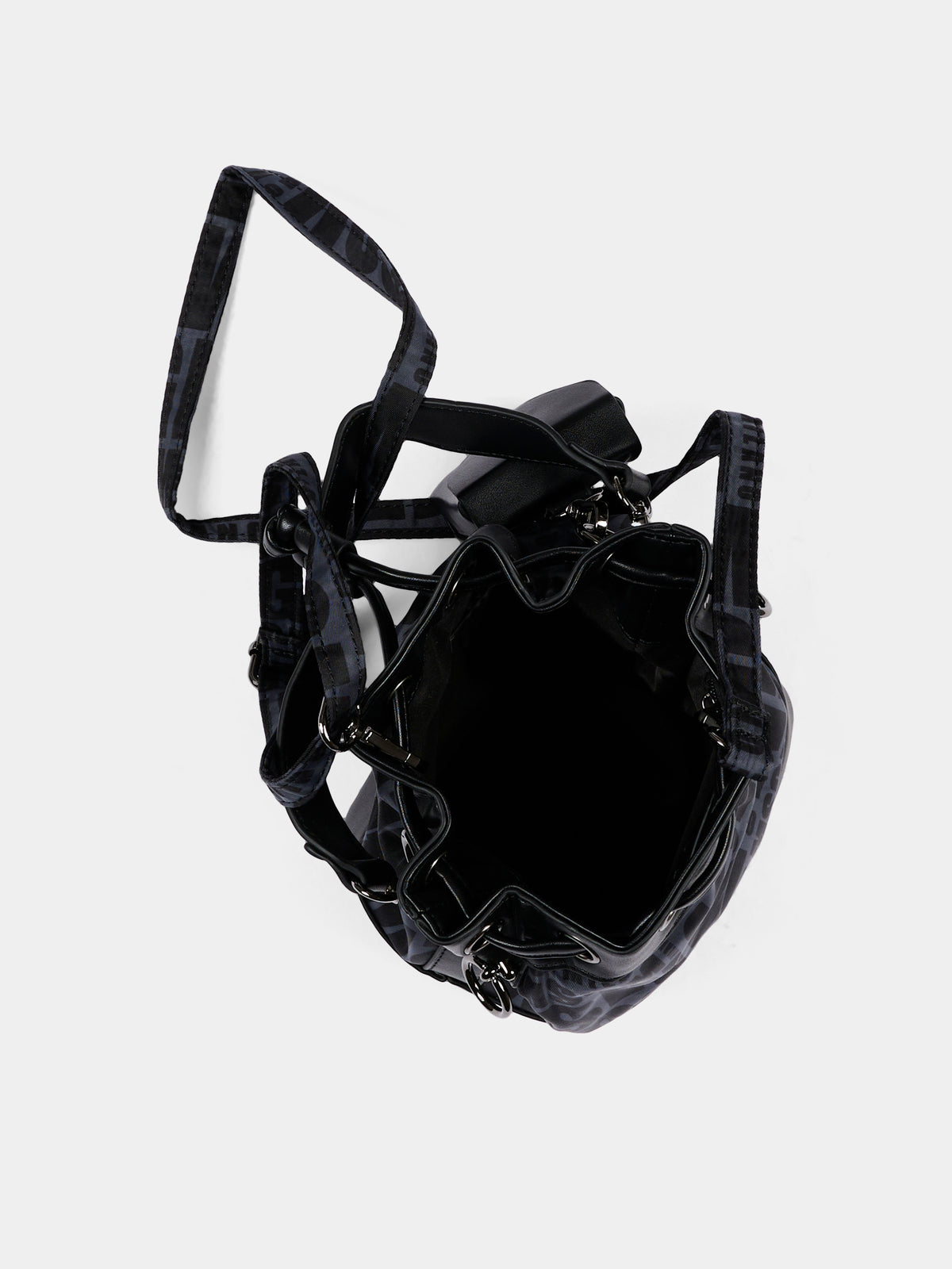 Borsa nera per bambina con logo,Msgm Kids,F6MSJGBA177 110