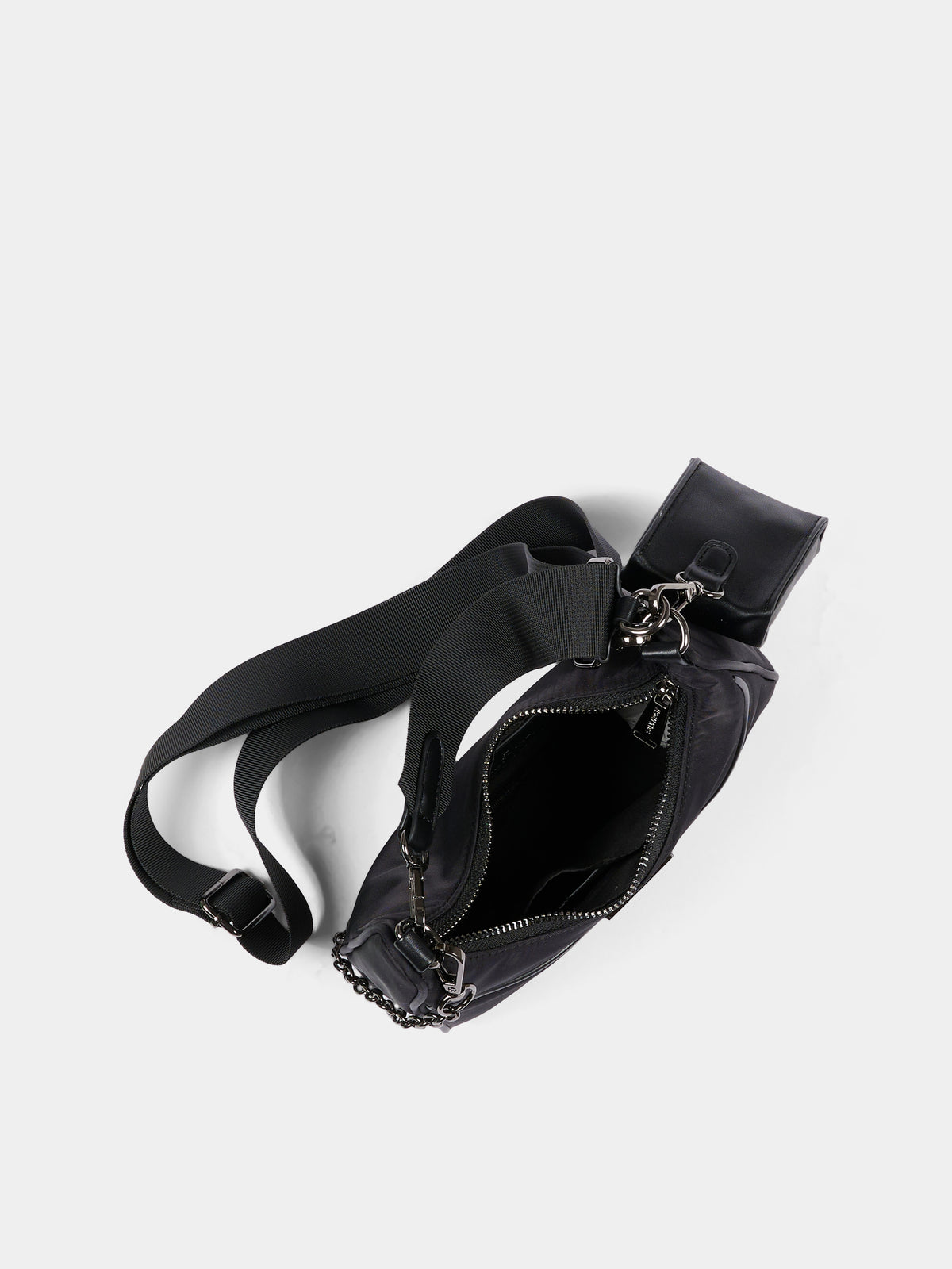 Borsa nera per bambina con logo,Msgm Kids,F6MSJGBA178 110