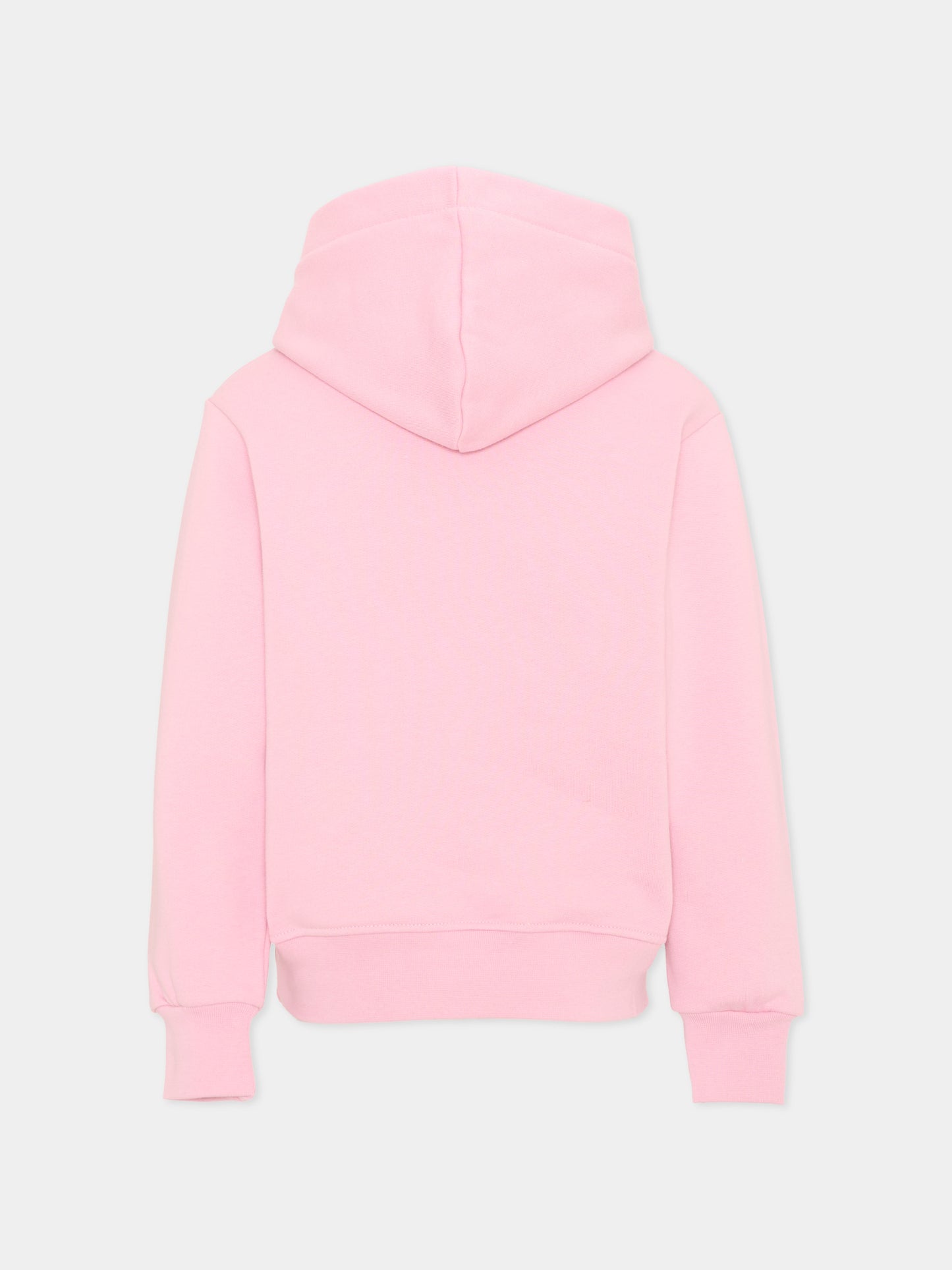 Felpa rosa per bambina con logo,Msgm Kids,F6MSJUHS011 MS090