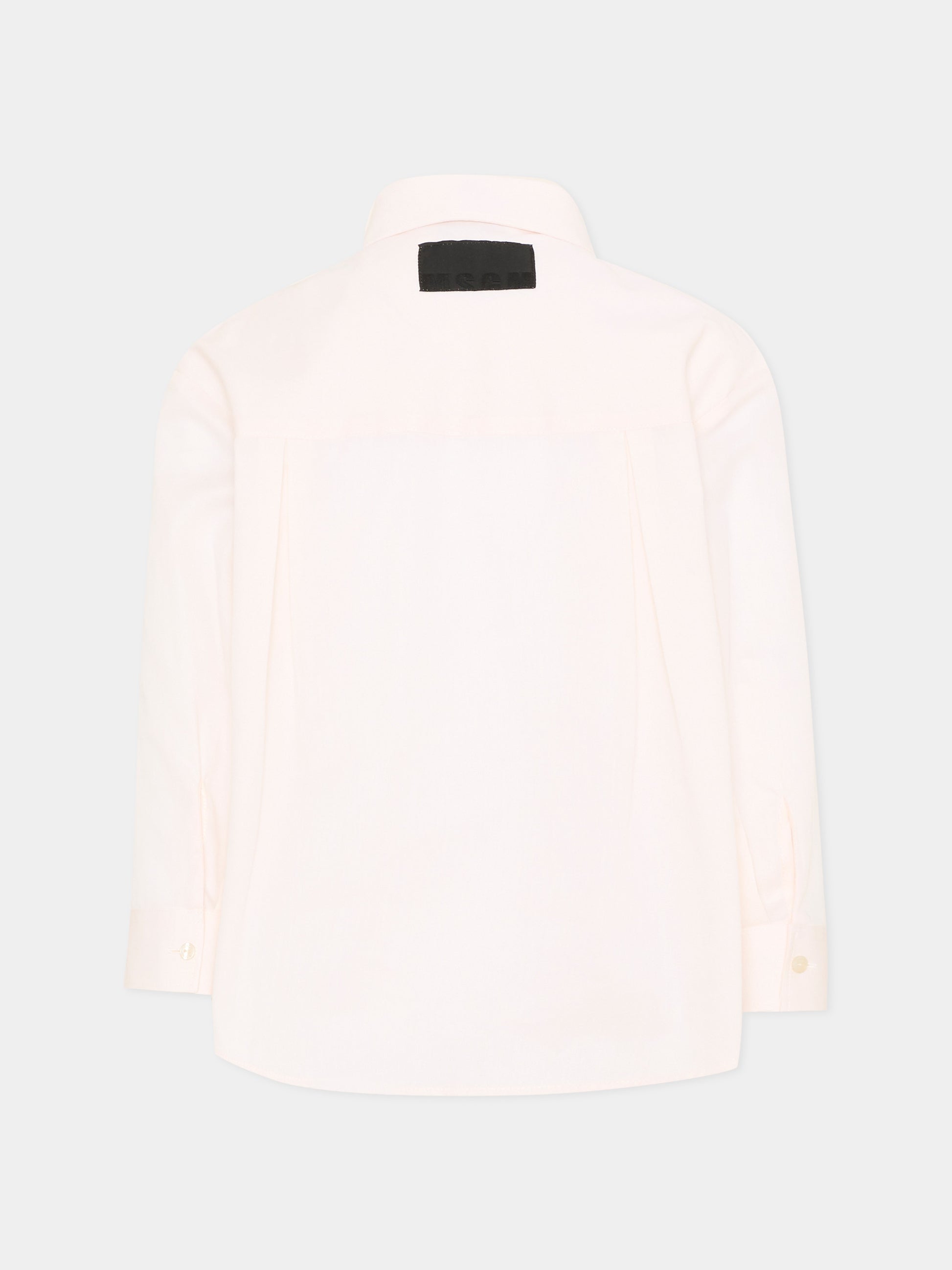 Camicia rosa con cravatta per bambina,Msgm Kids,F6MSJGSI114 013