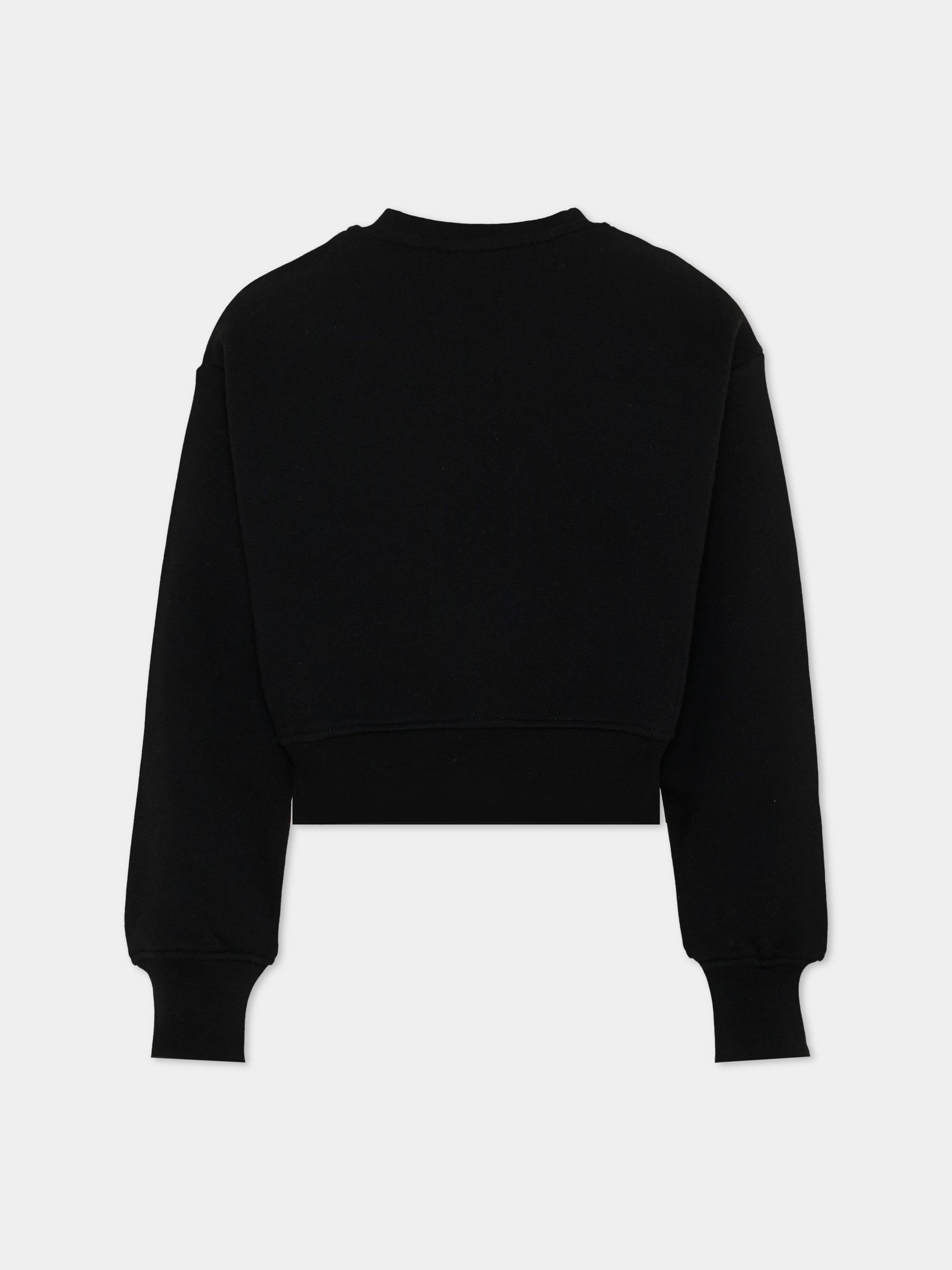 Felpa mera per bambina con logo,Msgm Kids,F6MSJGSW047 MS092