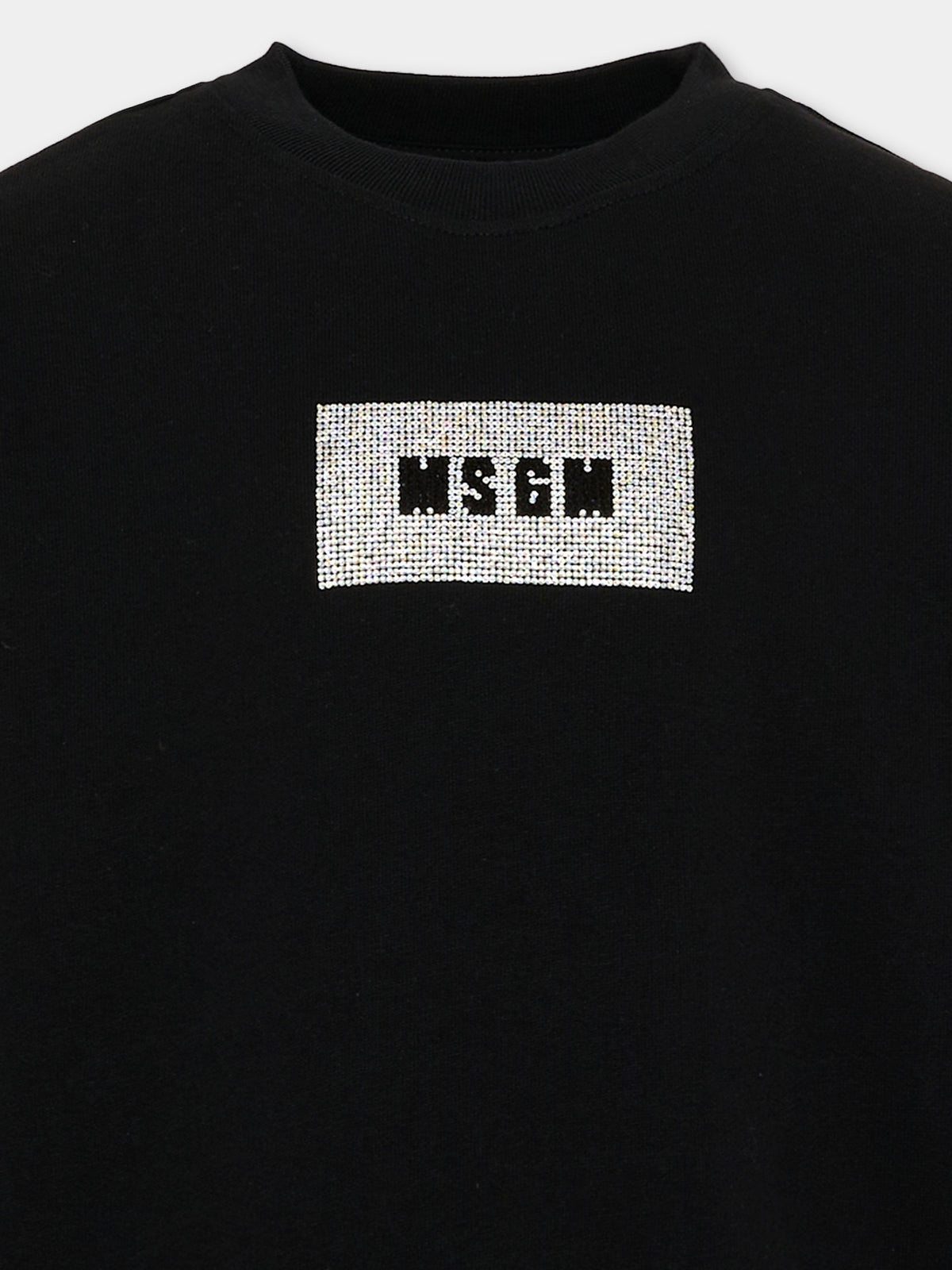 Felpa nera per bambina,Msgm Kids,F6MSJGSW208 110