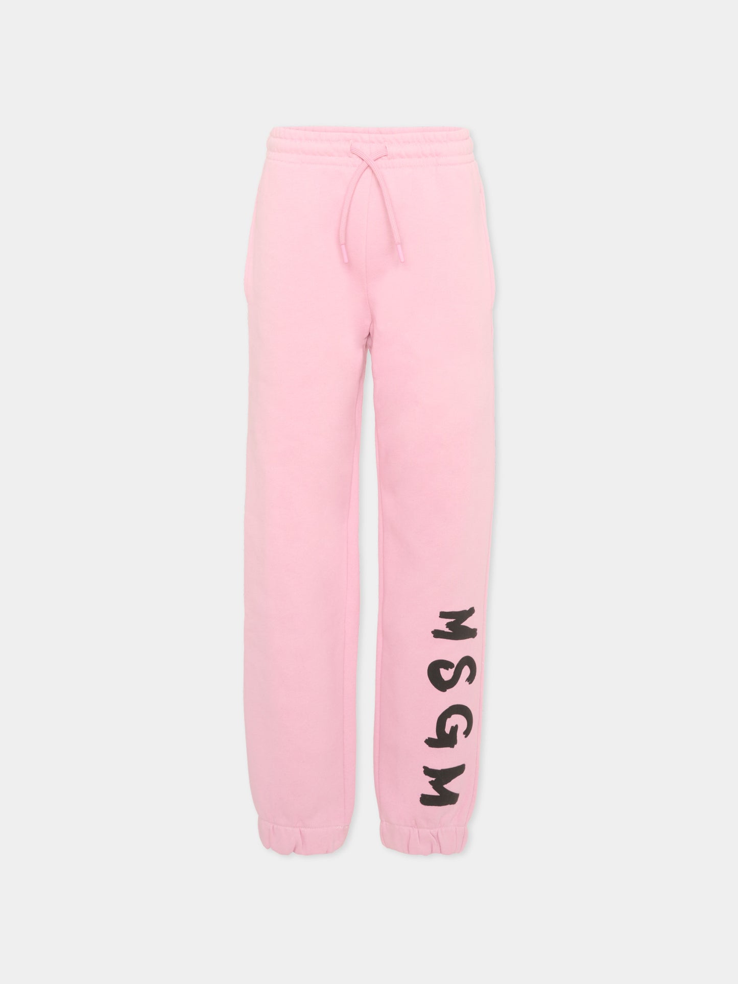 Pantaloni sportivi rosa per bambina con logo,Msgm Kids,F6MSJUFP013 MS090