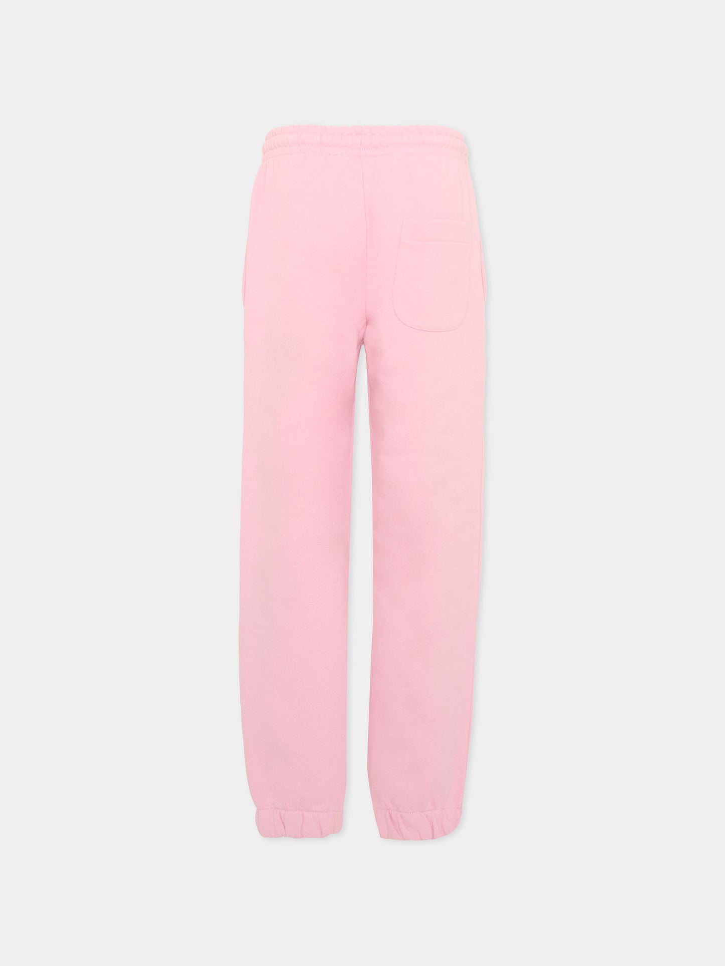Pantaloni sportivi rosa per bambina con logo,Msgm Kids,F6MSJUFP013 MS090