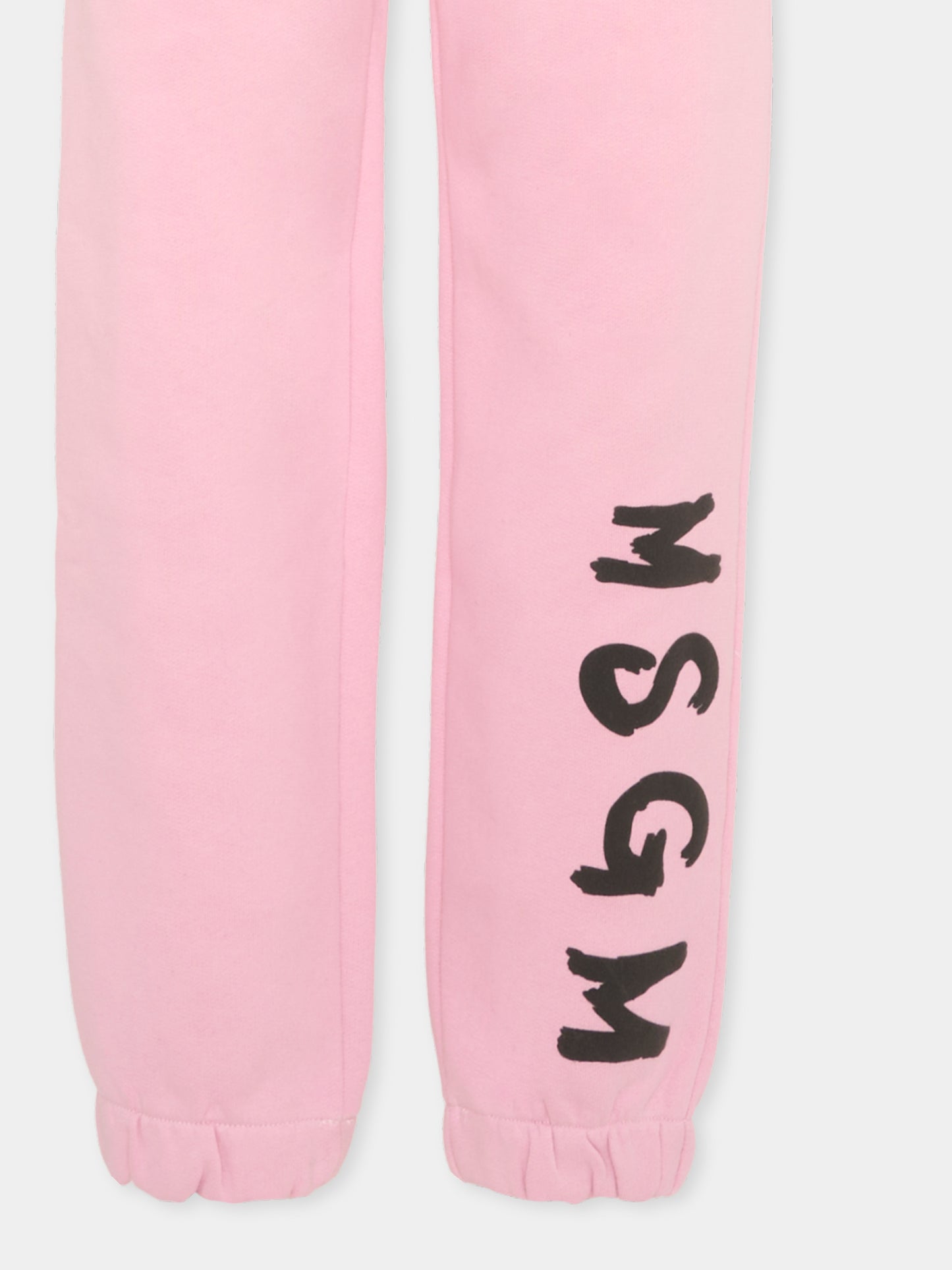 Pantaloni sportivi rosa per bambina con logo,Msgm Kids,F6MSJUFP013 MS090