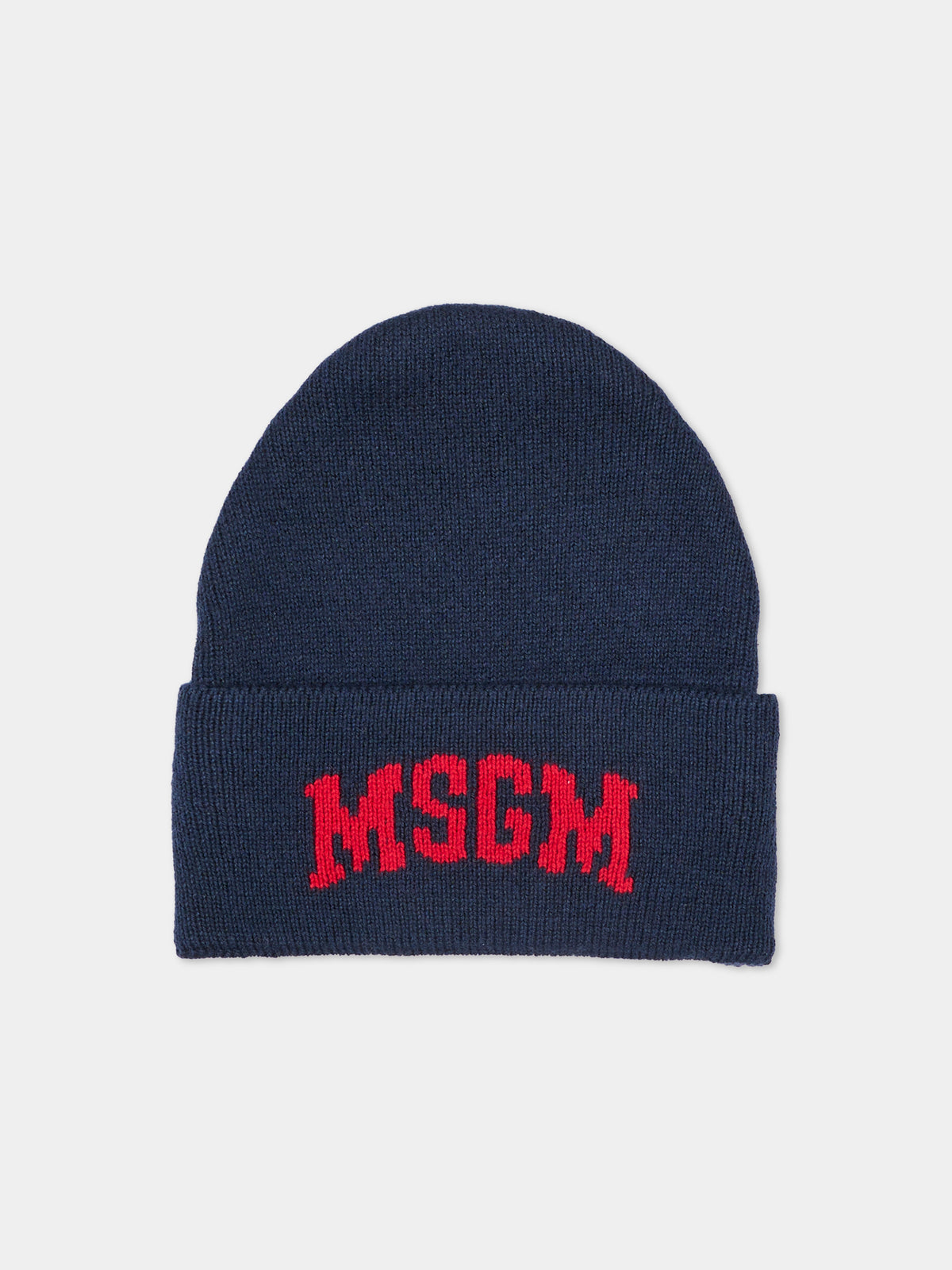 Berretto blu per bambini con logo,Msgm Kids,F6MSJUHT029 MS032