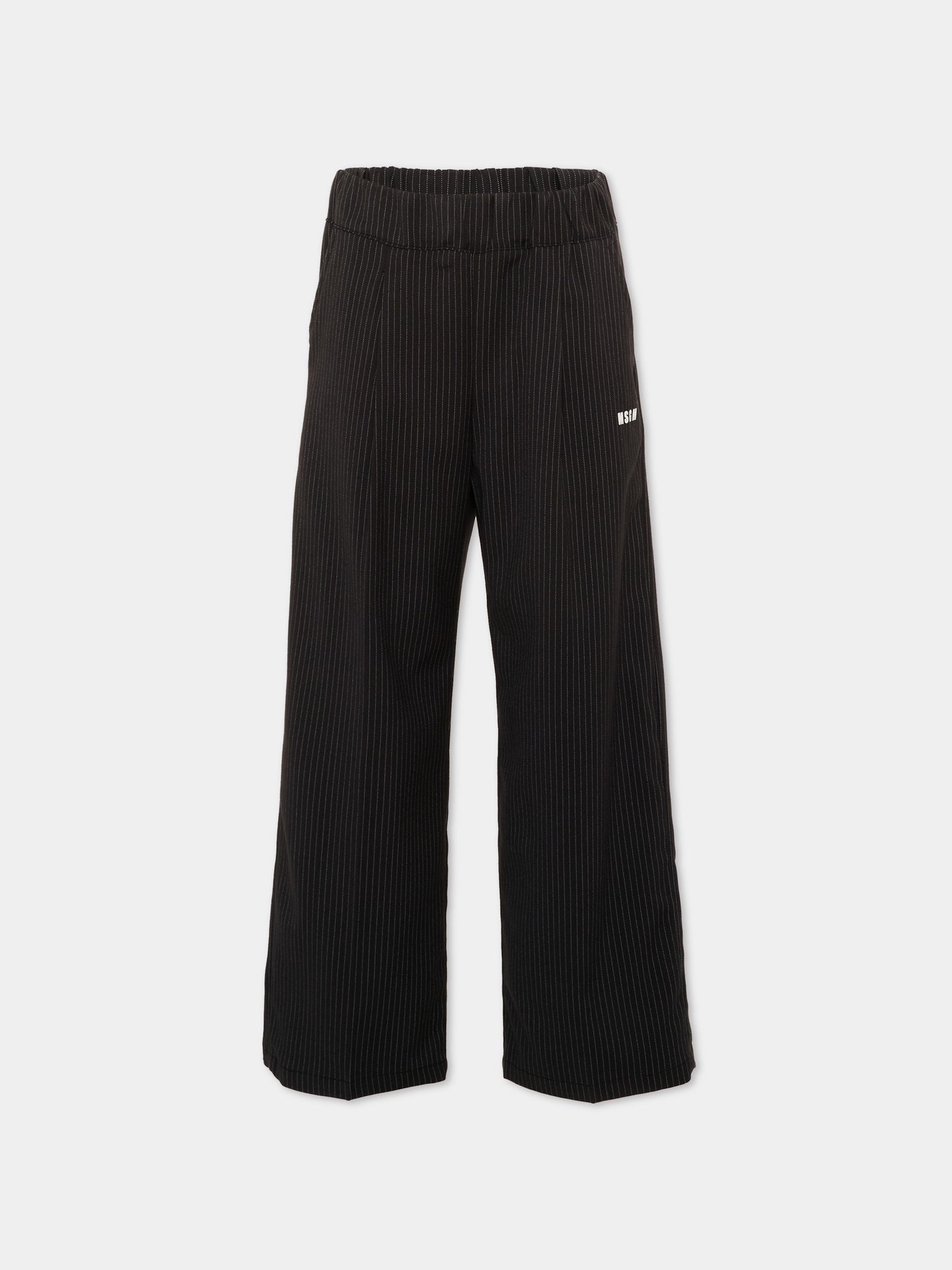 Pantalone nero per bambino con logo,Msgm Kids,F6MSJUPA192 110
