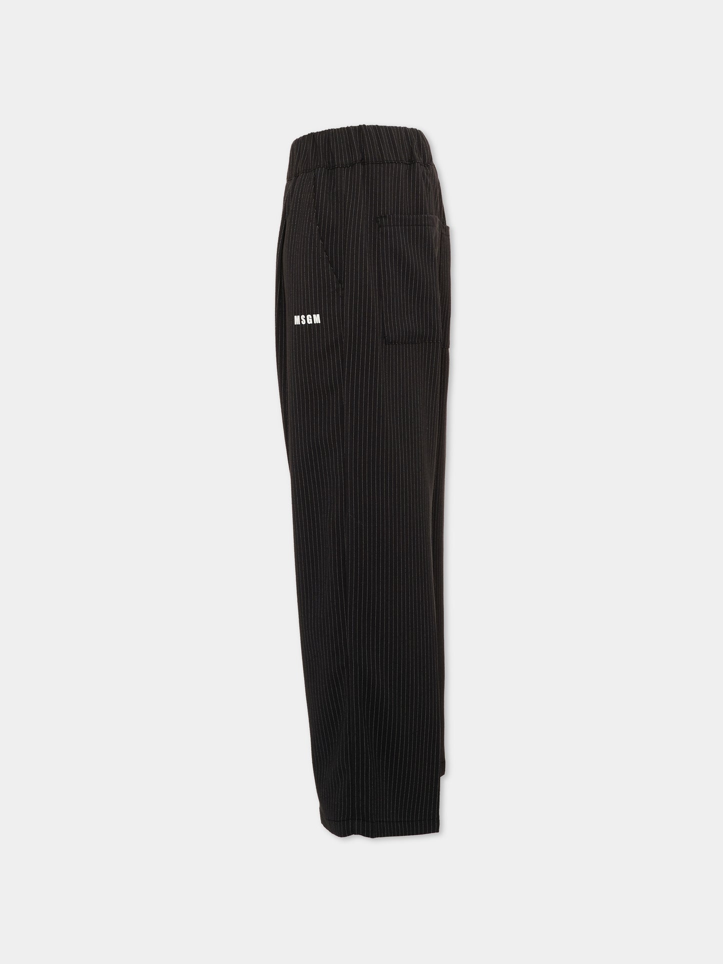 Pantalone nero per bambino con logo,Msgm Kids,F6MSJUPA192 110
