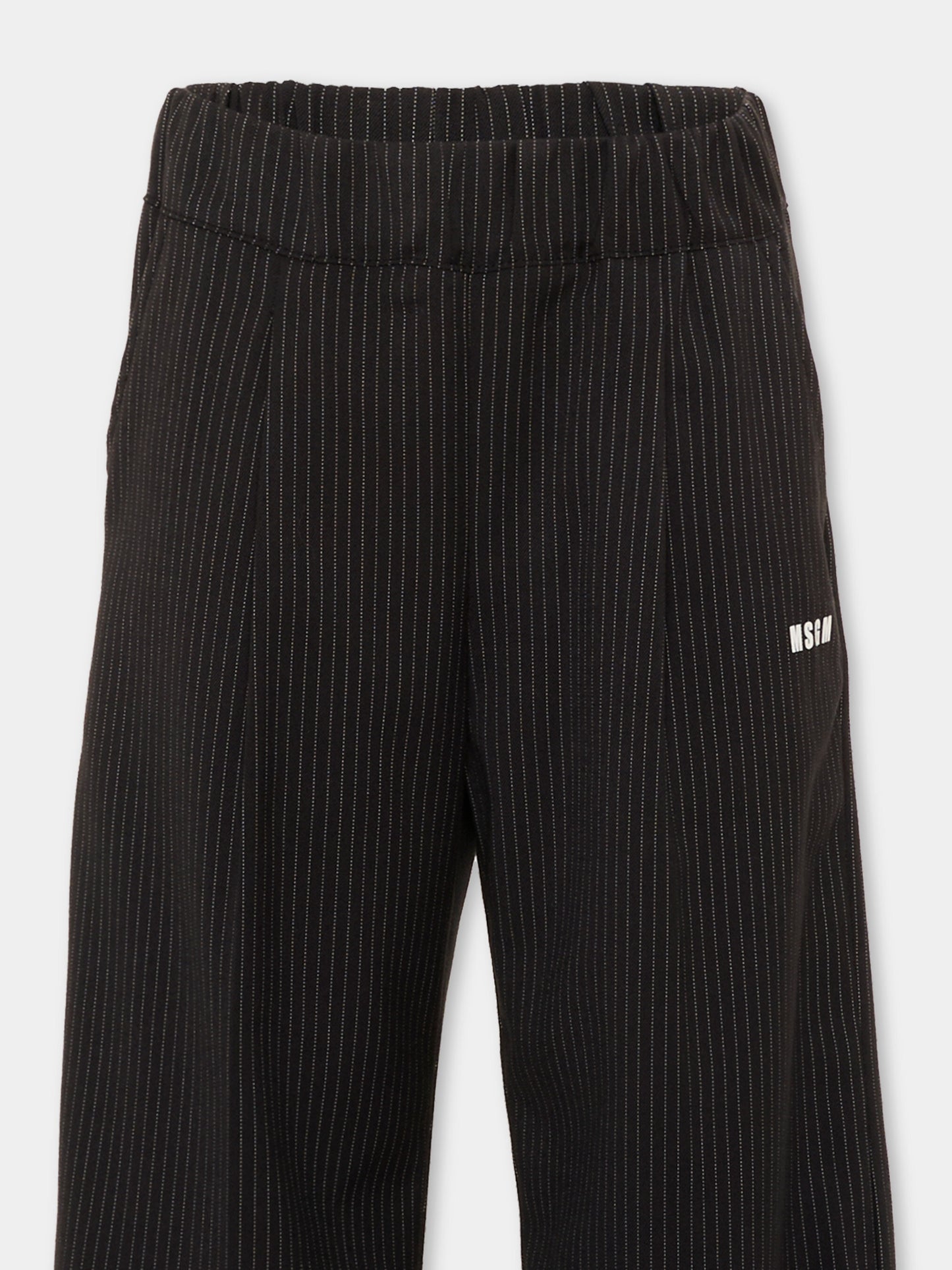 Pantalone nero per bambino con logo,Msgm Kids,F6MSJUPA192 110