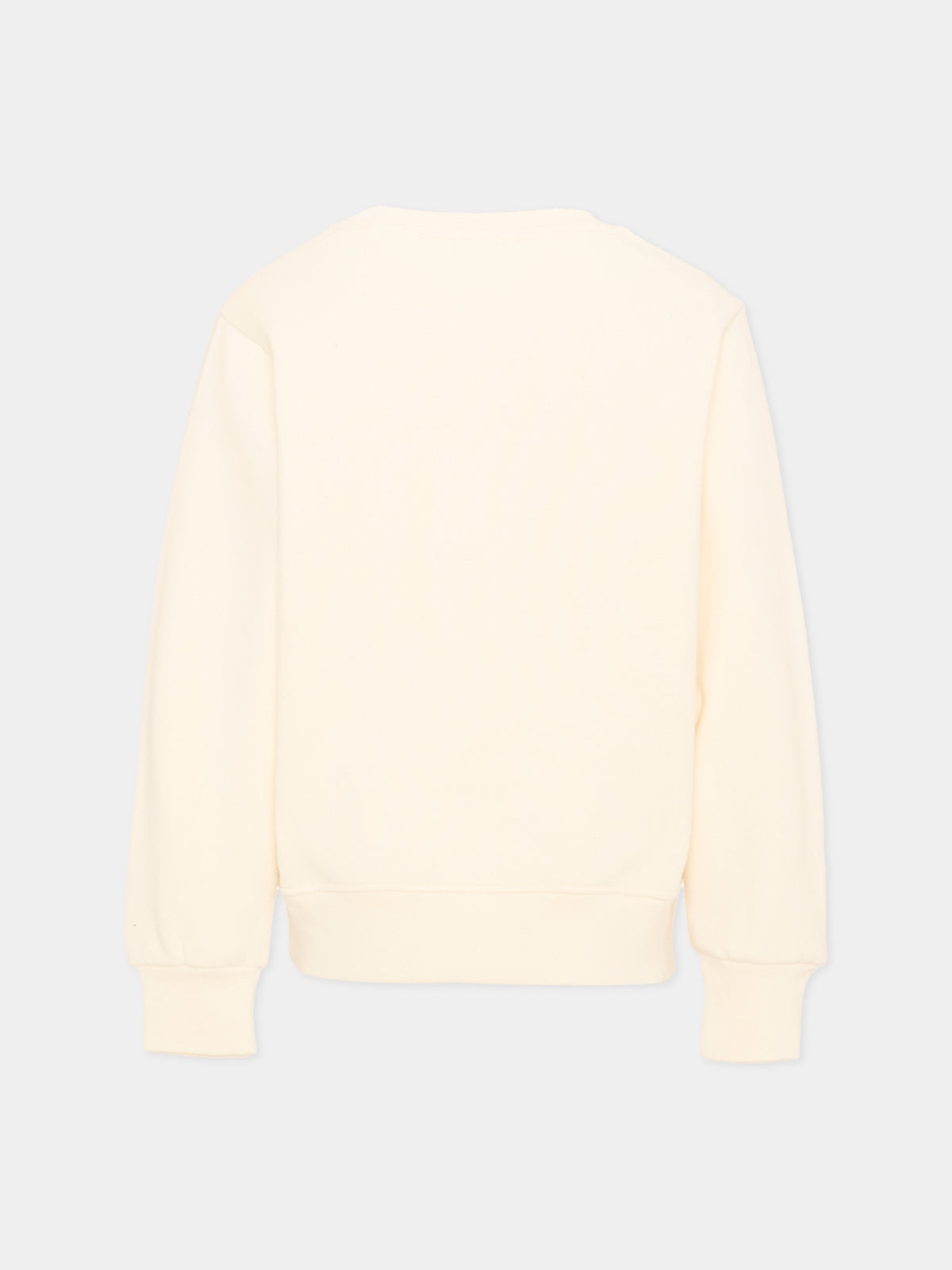 Felpa avorio per bambini con logo,Msgm Kids,F6MSJUSW009 013