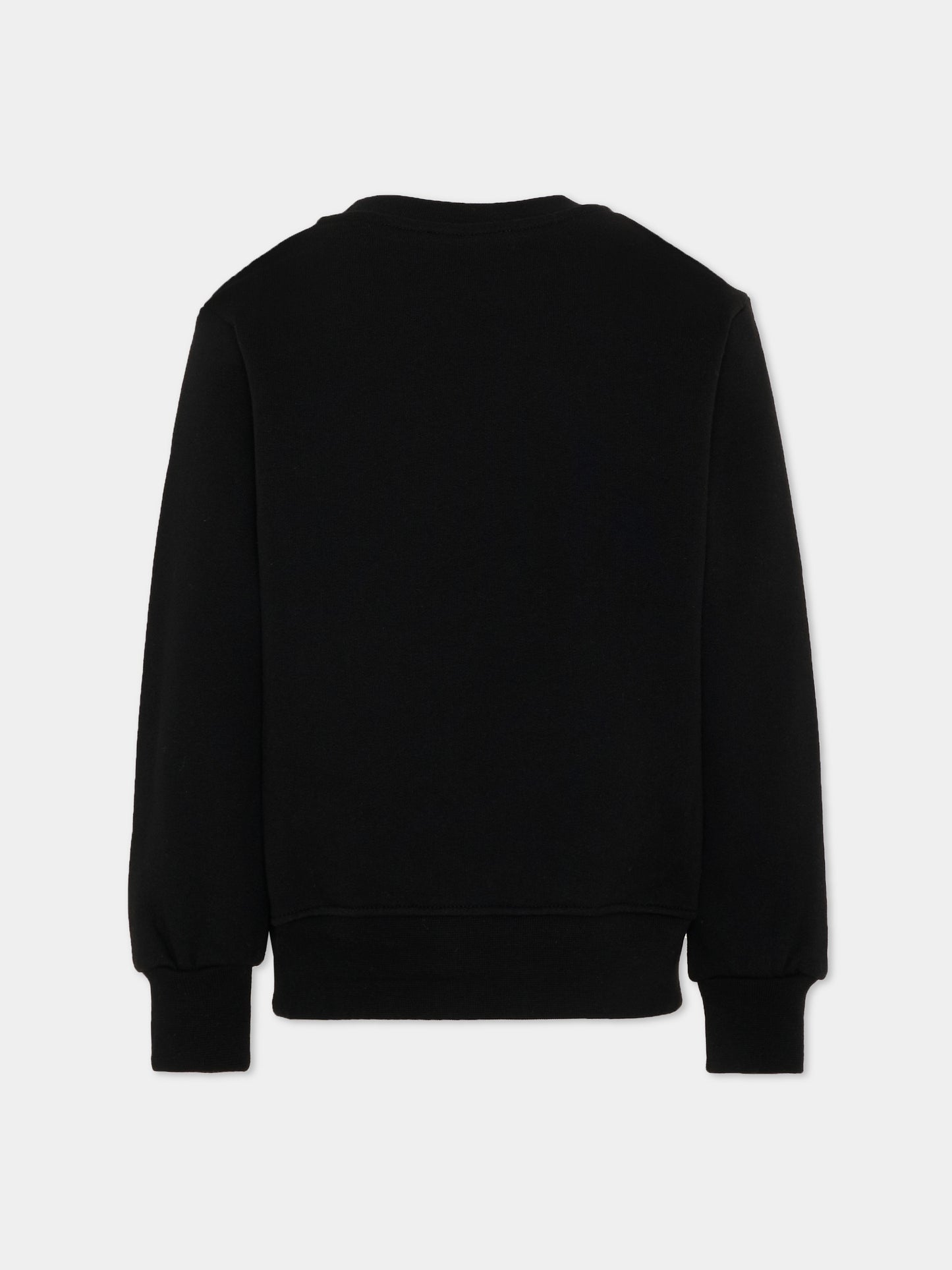 Felpa nera per bambina con logo,Msgm Kids,F6MSJUSW009 MS092