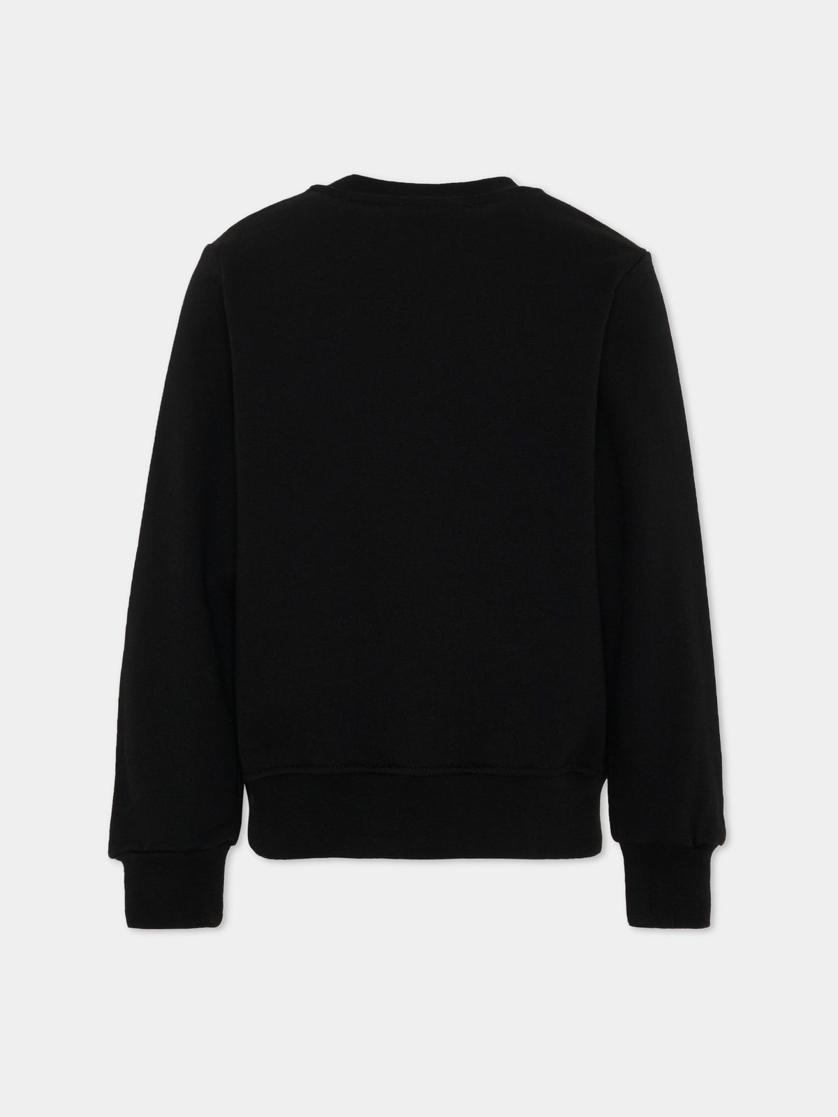 Felpa nera per bambino con logo,Msgm Kids,F6MSJUSW015 110